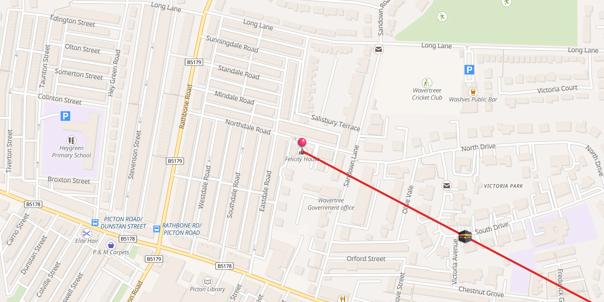 Carte de localisation : Felicity House