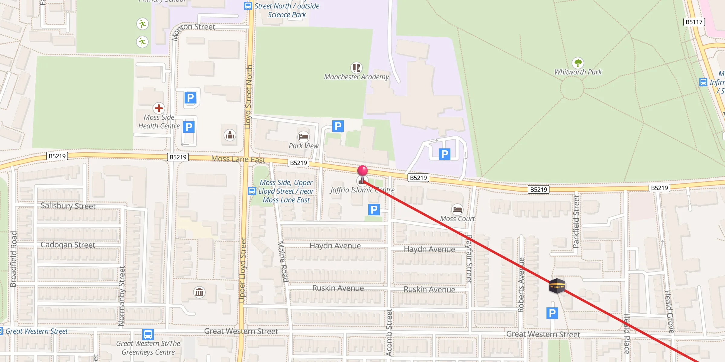 Carte de localisation : Jaffria Islamic Centre