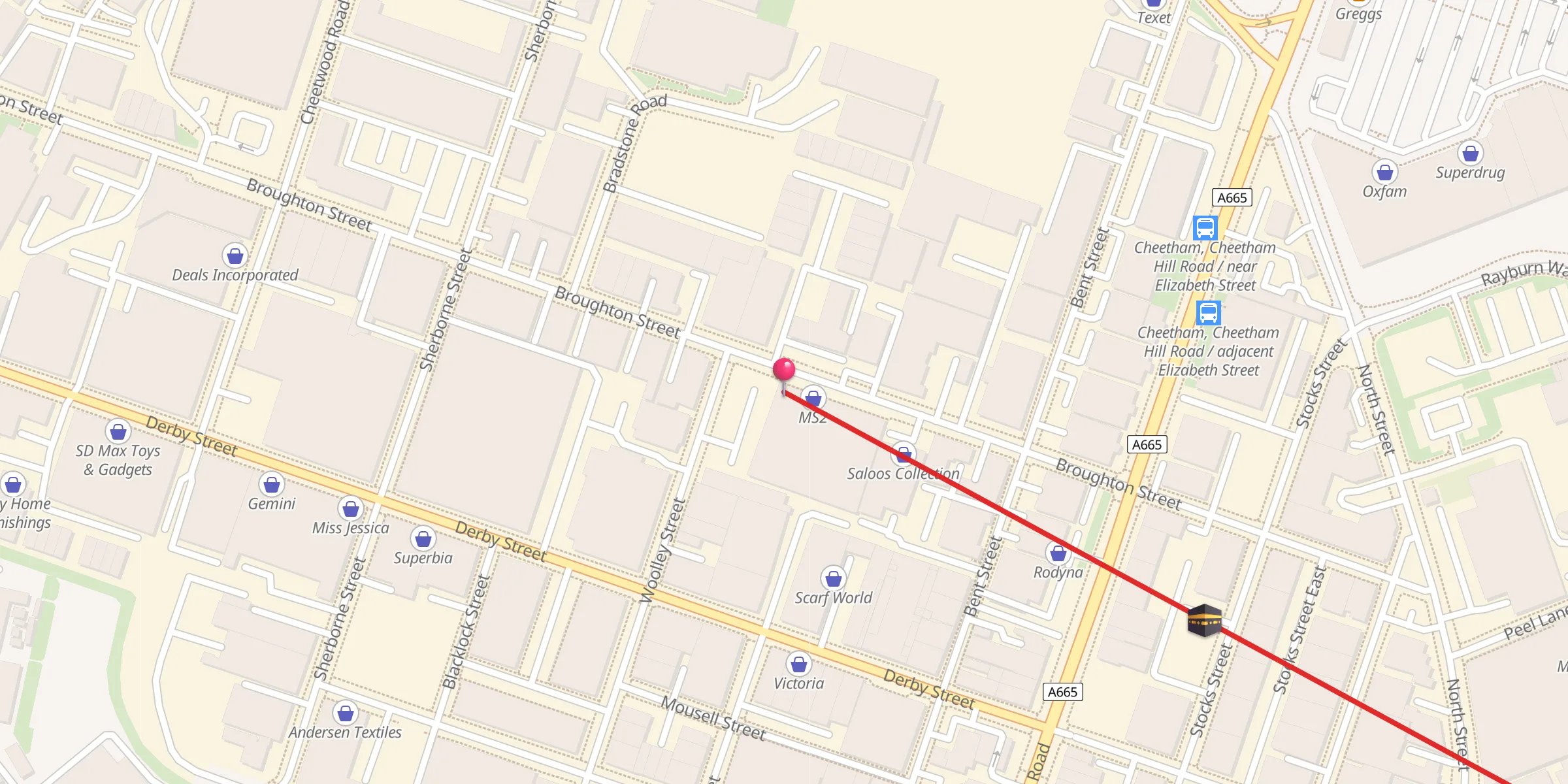 Carte de localisation : Markaz Dar-ul-ehsan Manchester