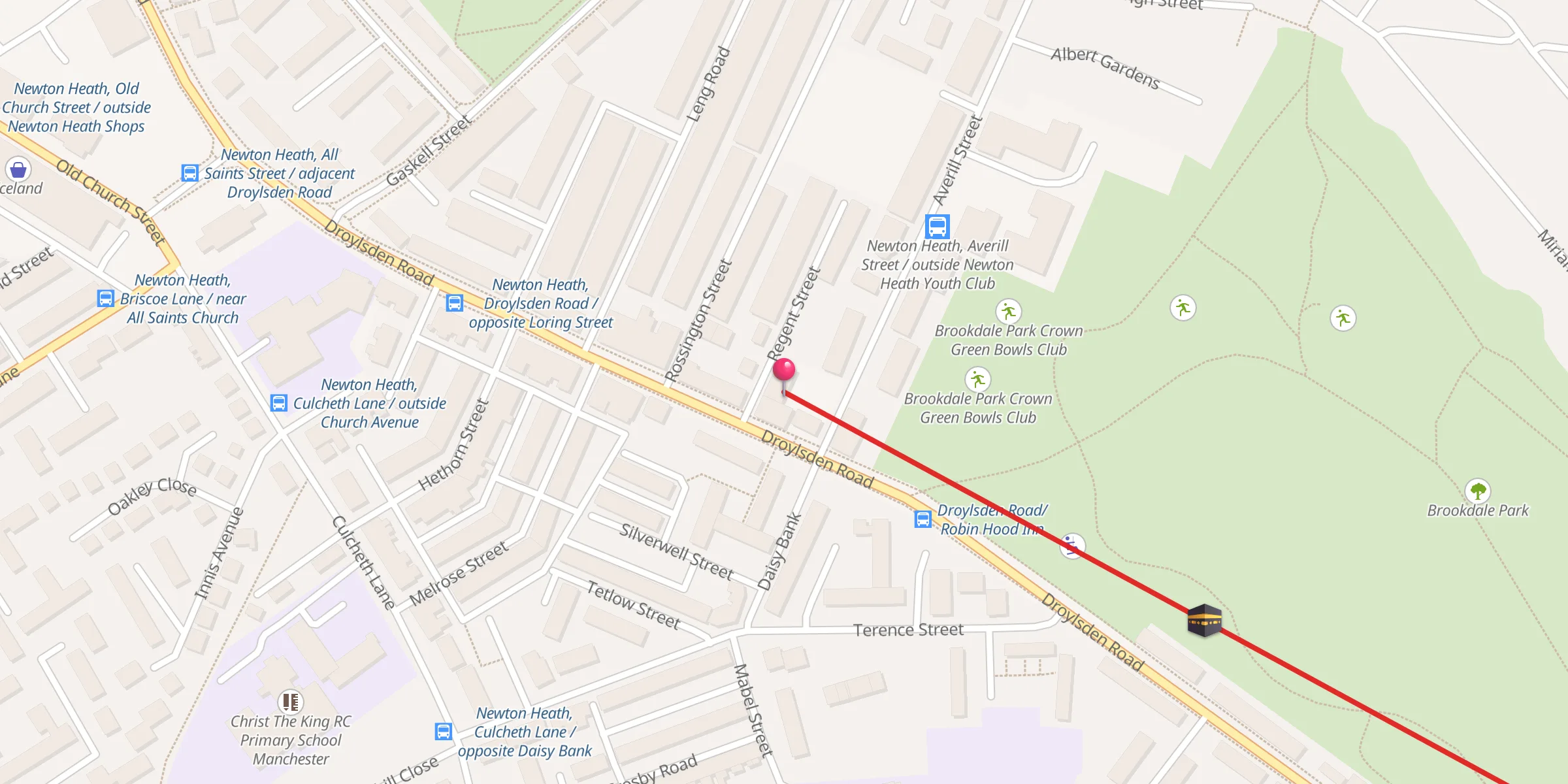 Carte de localisation : Manchester Islamic Centre