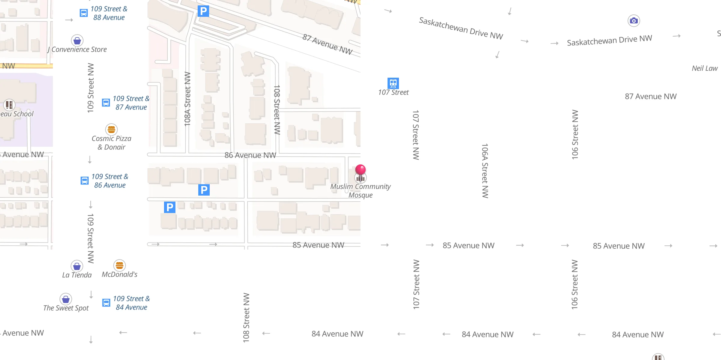 Carte de localisation : Muslim Community Mosque