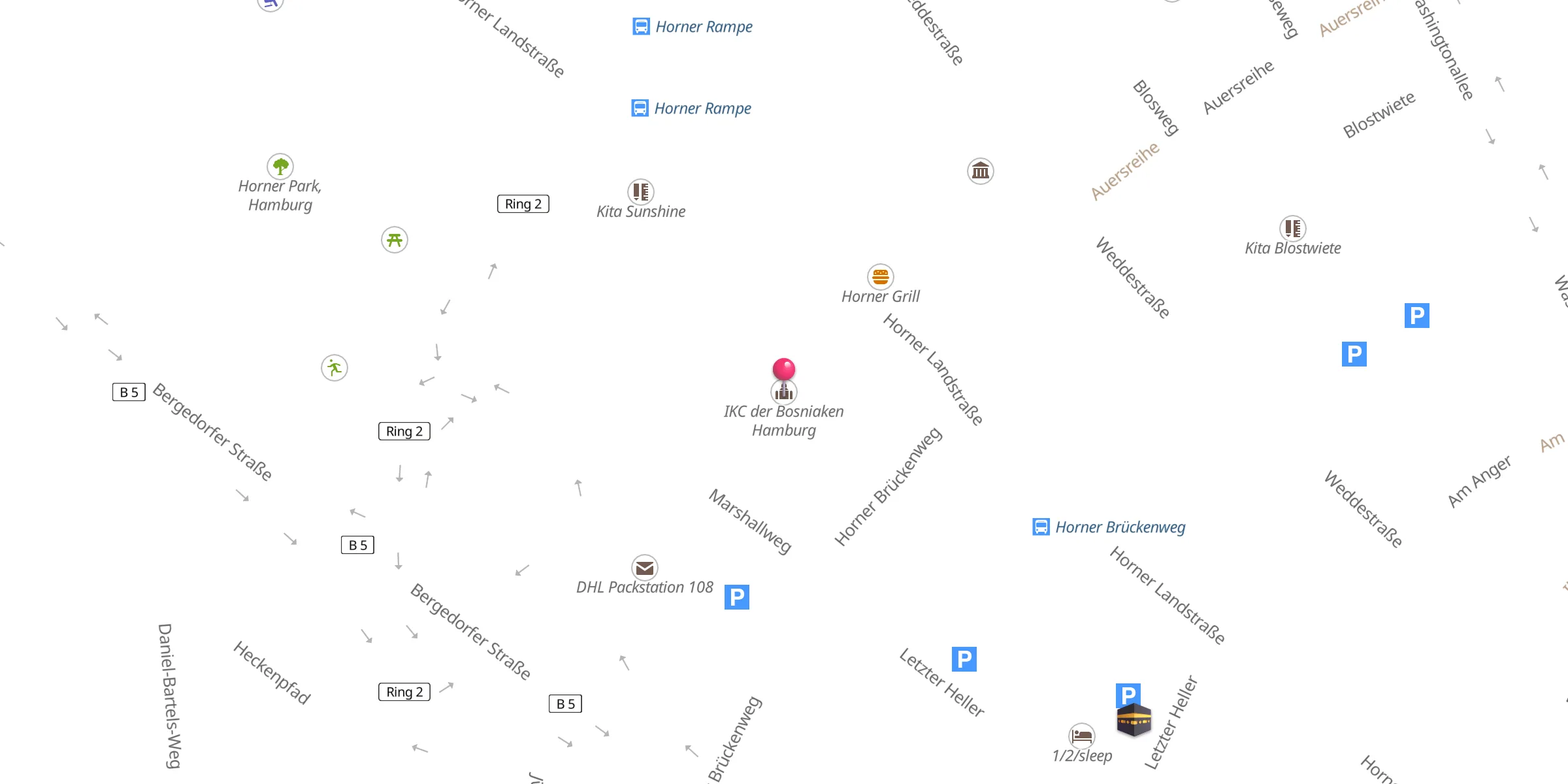 Carte de localisation : IKC der Bosniaken Hamburg