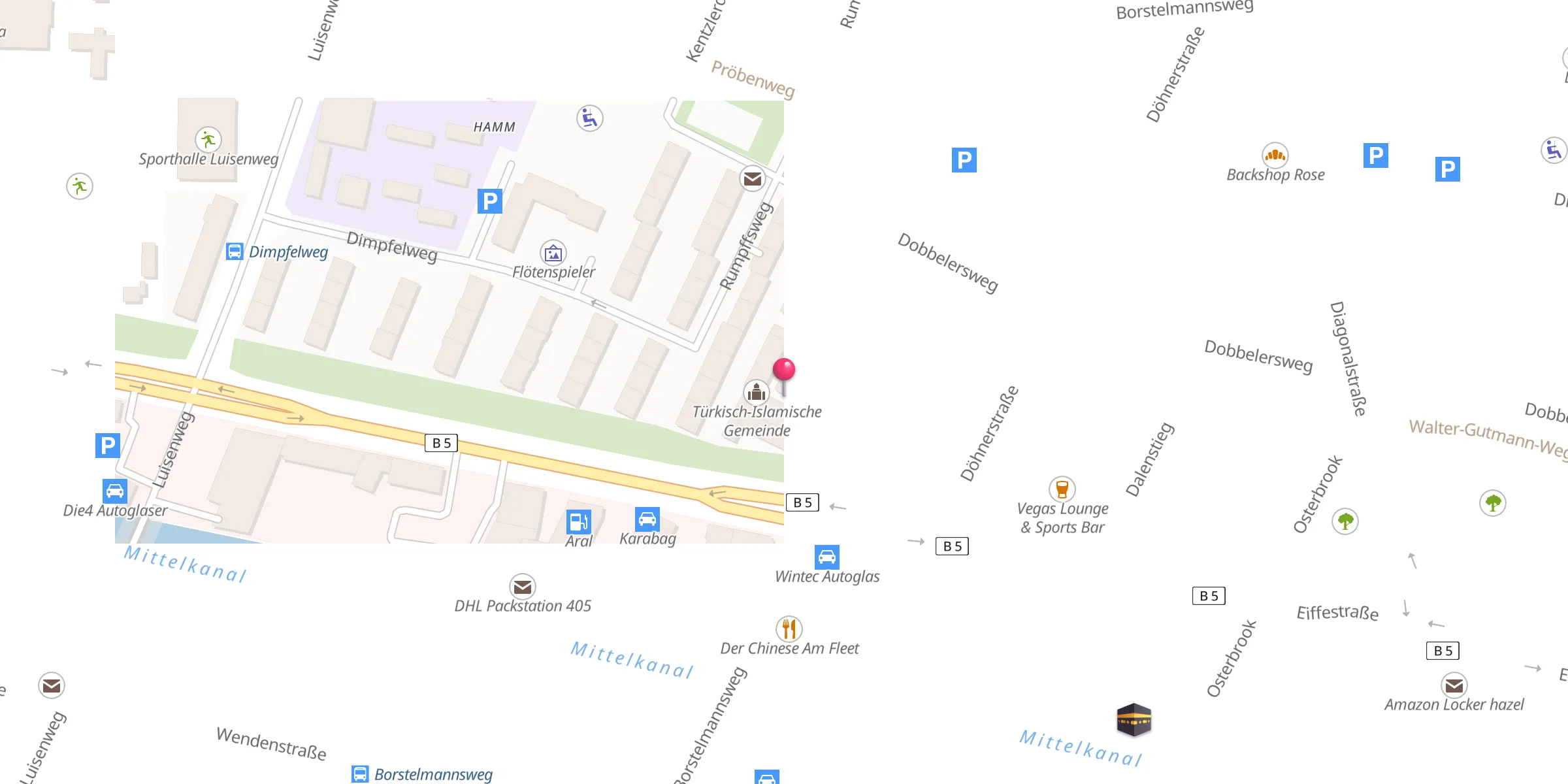 Carte de localisation : Türkisch-Islamische Gemeinde