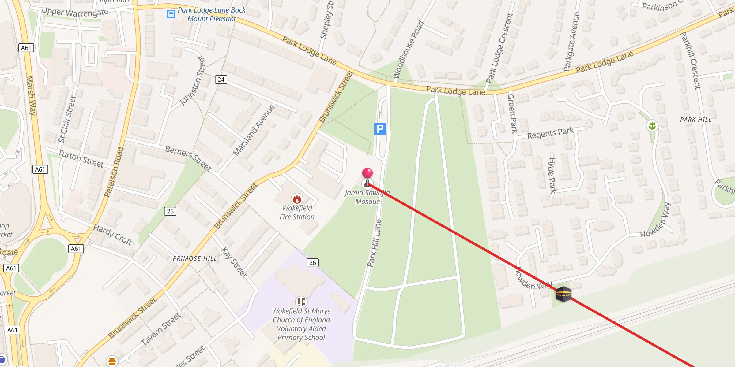 Carte de localisation : Jamia Sawafia Mosque