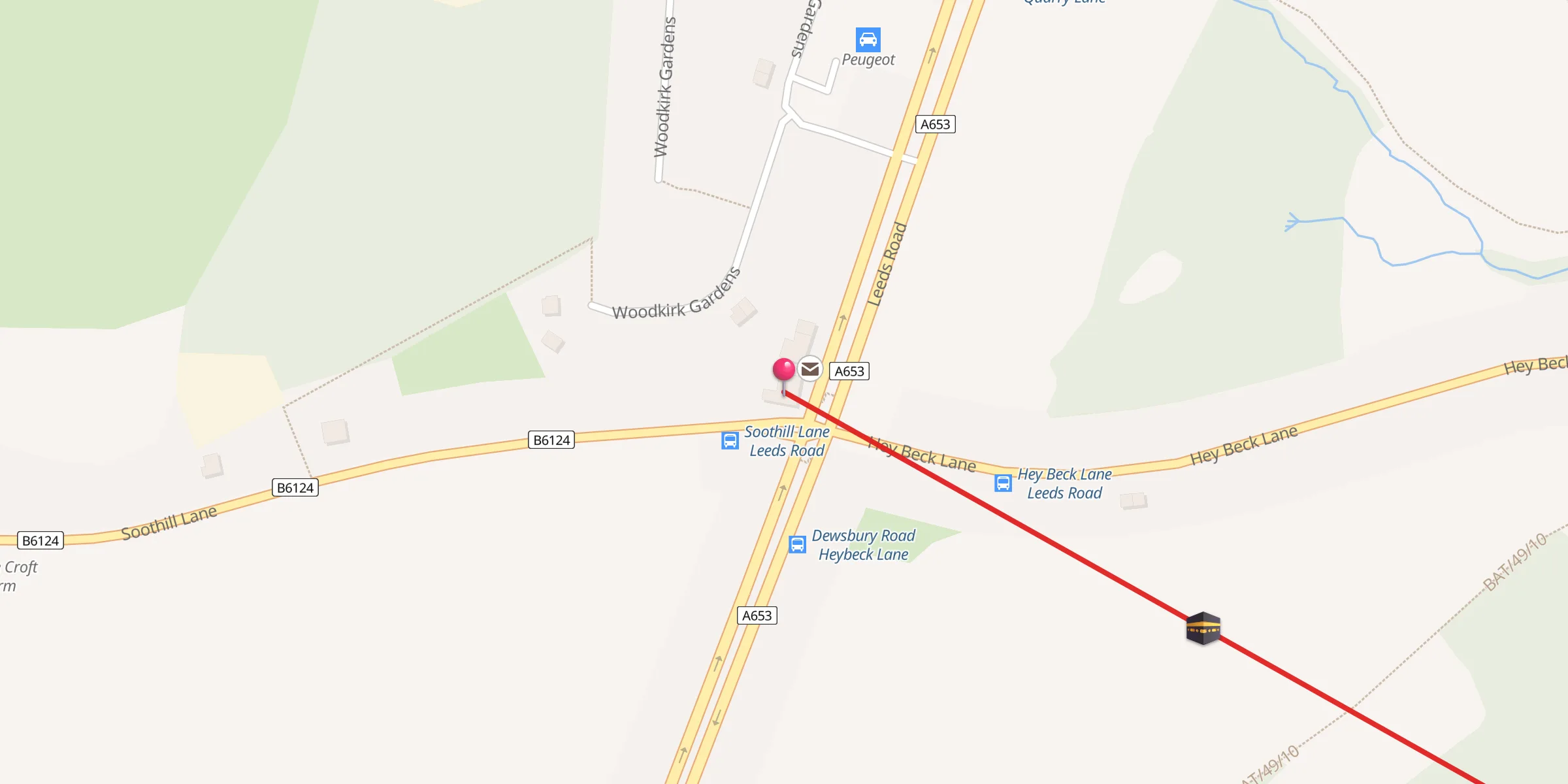 Carte de localisation : Upper Soothill Islamic Centre