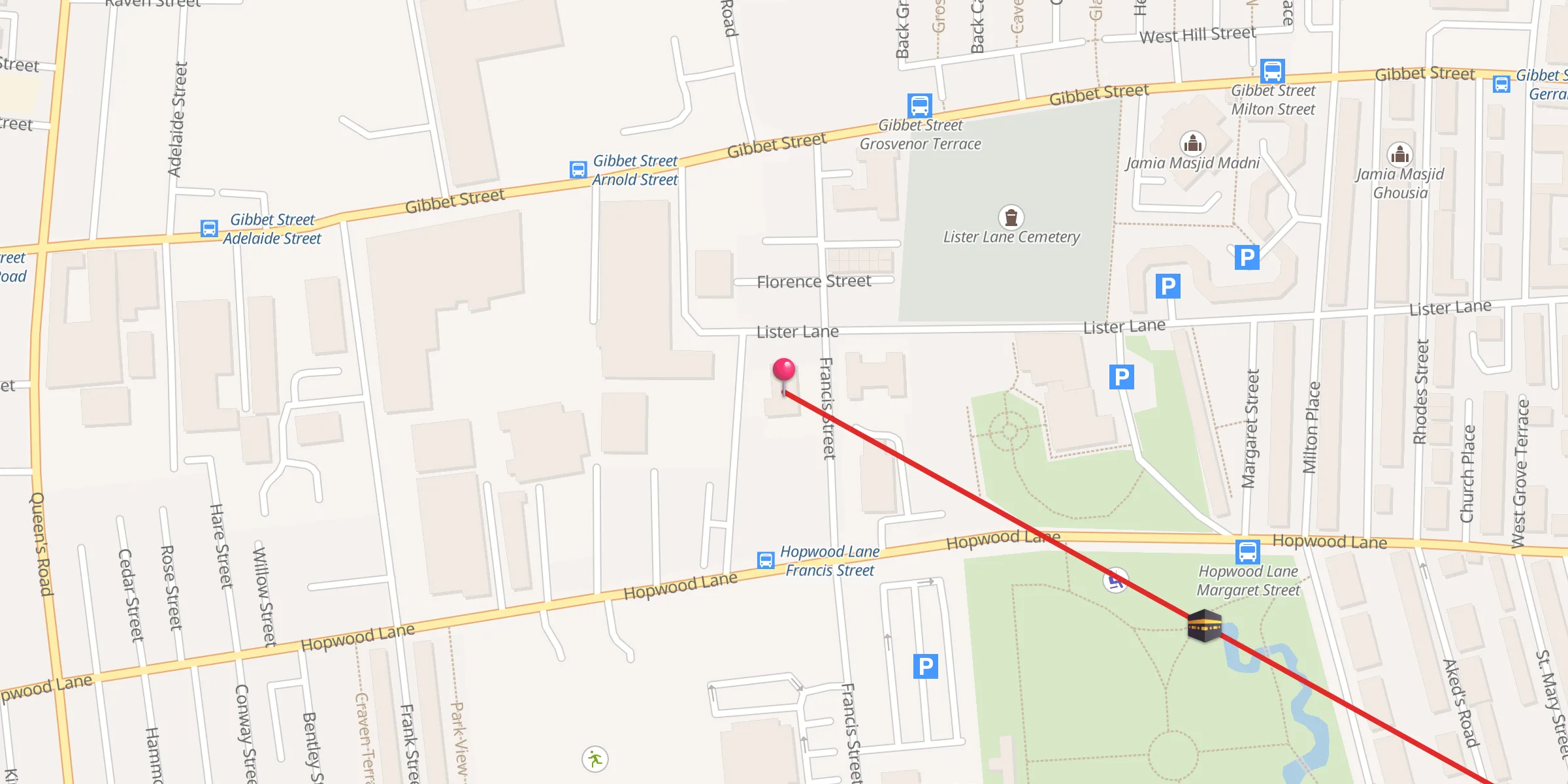 Carte de localisation : Al Jamia Al Zahra