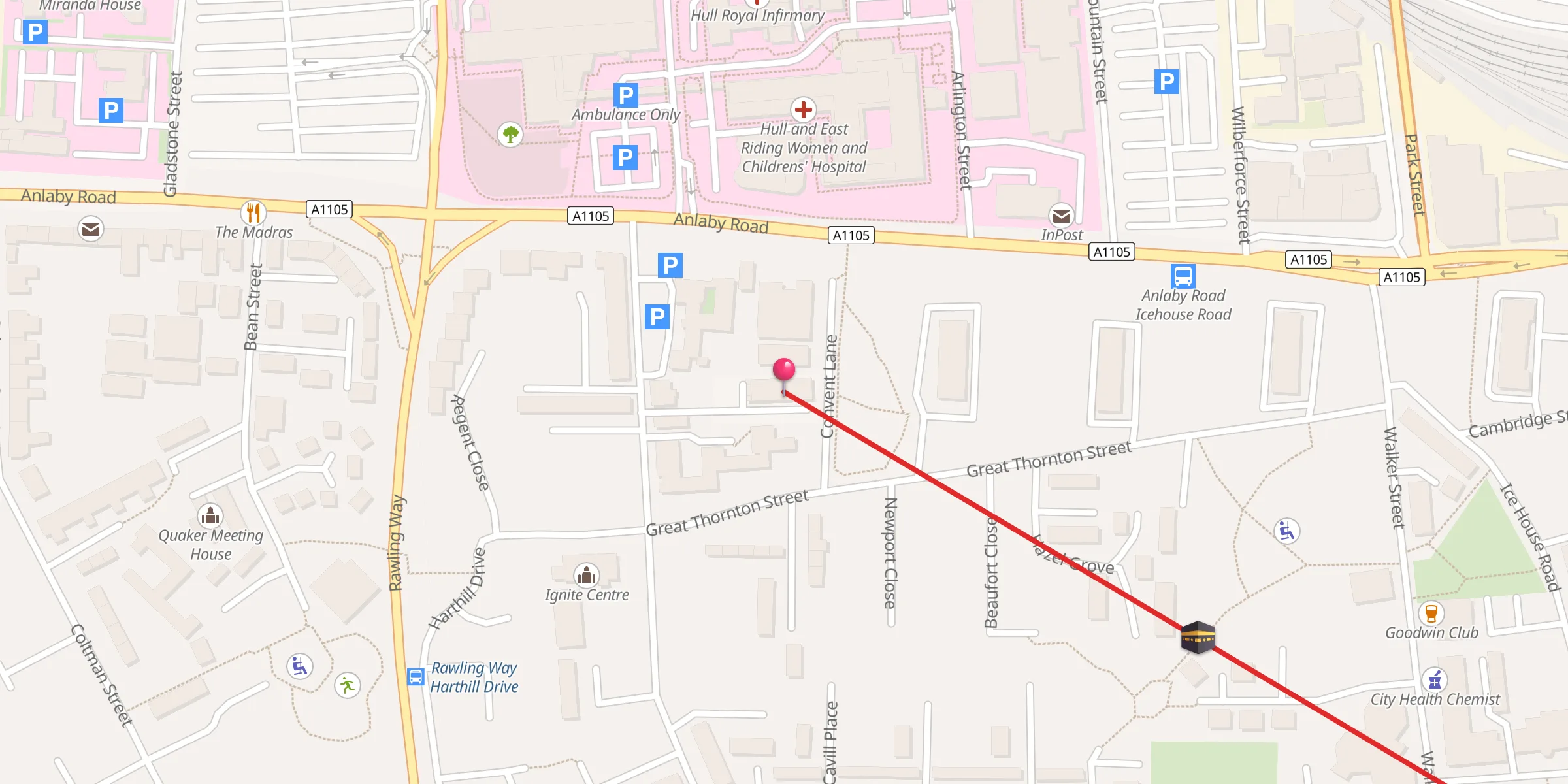 Carte de localisation : Diyanet Mosque