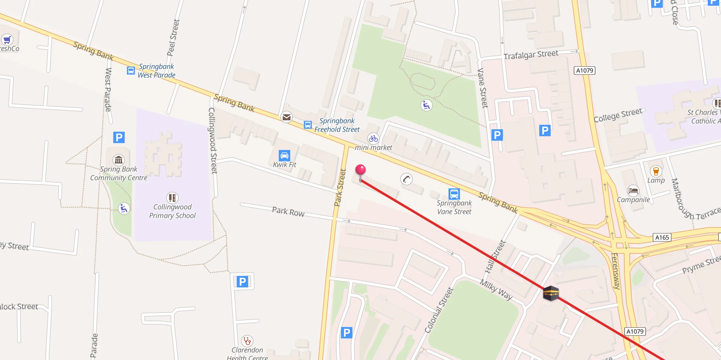 Carte de localisation : Springbank Mosque