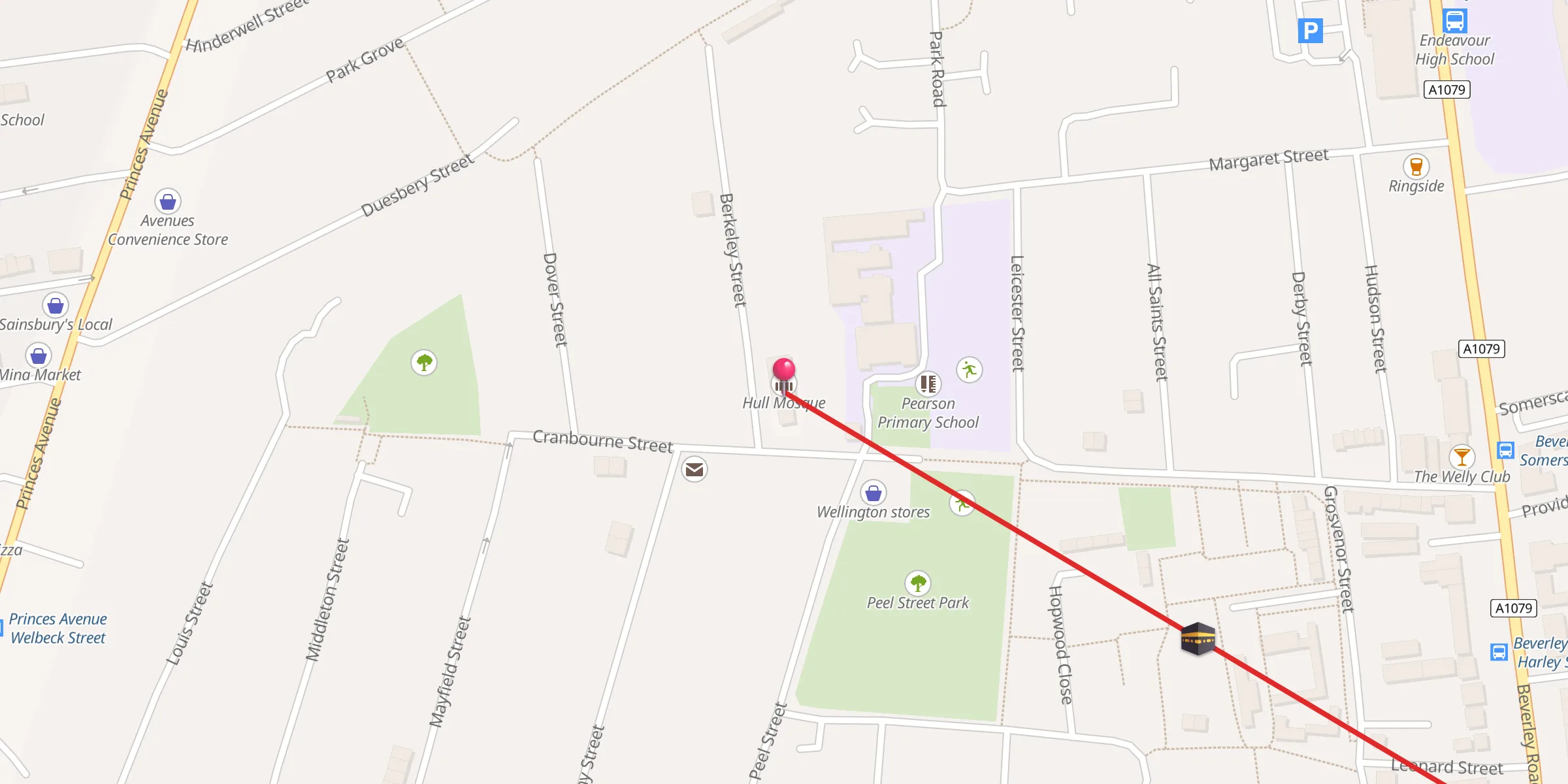 Carte de localisation : Hull Mosque