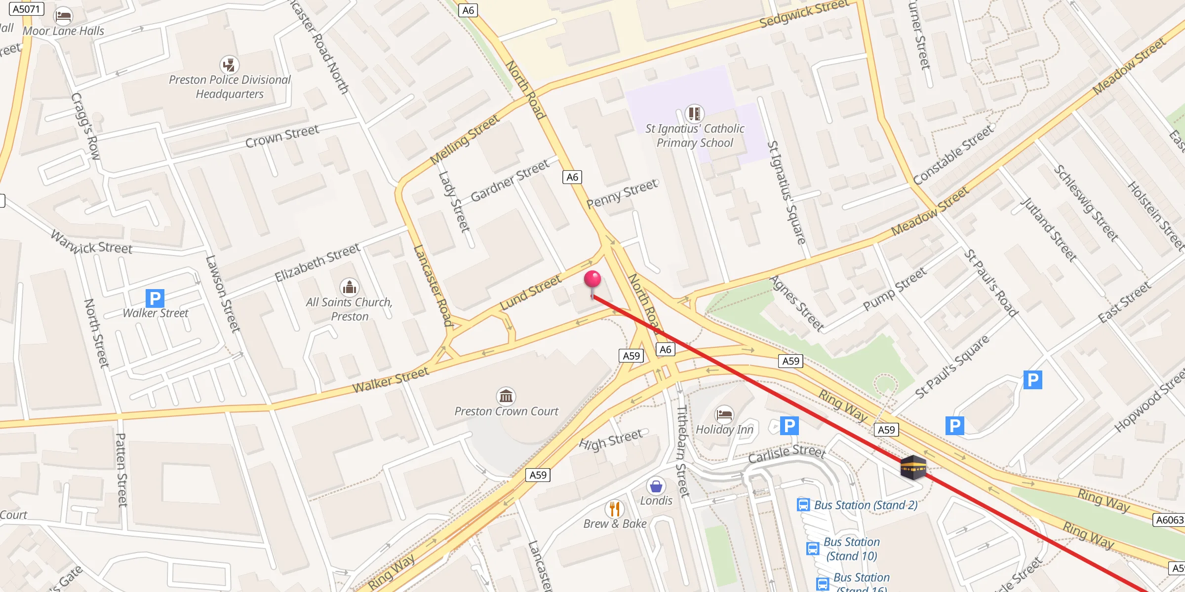 Carte de localisation : City Mosque Preston