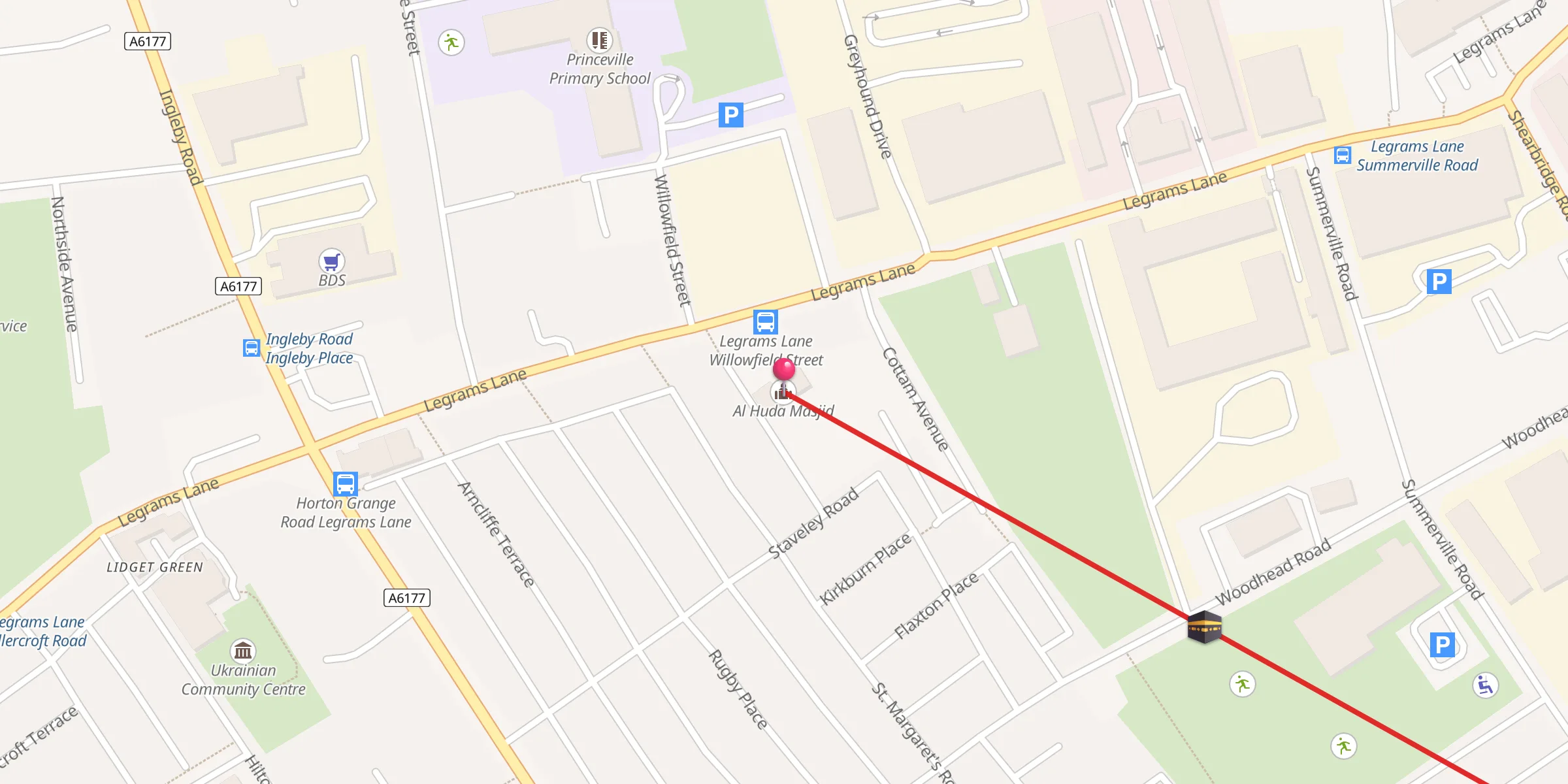 Carte de localisation : Al Huda Masjid