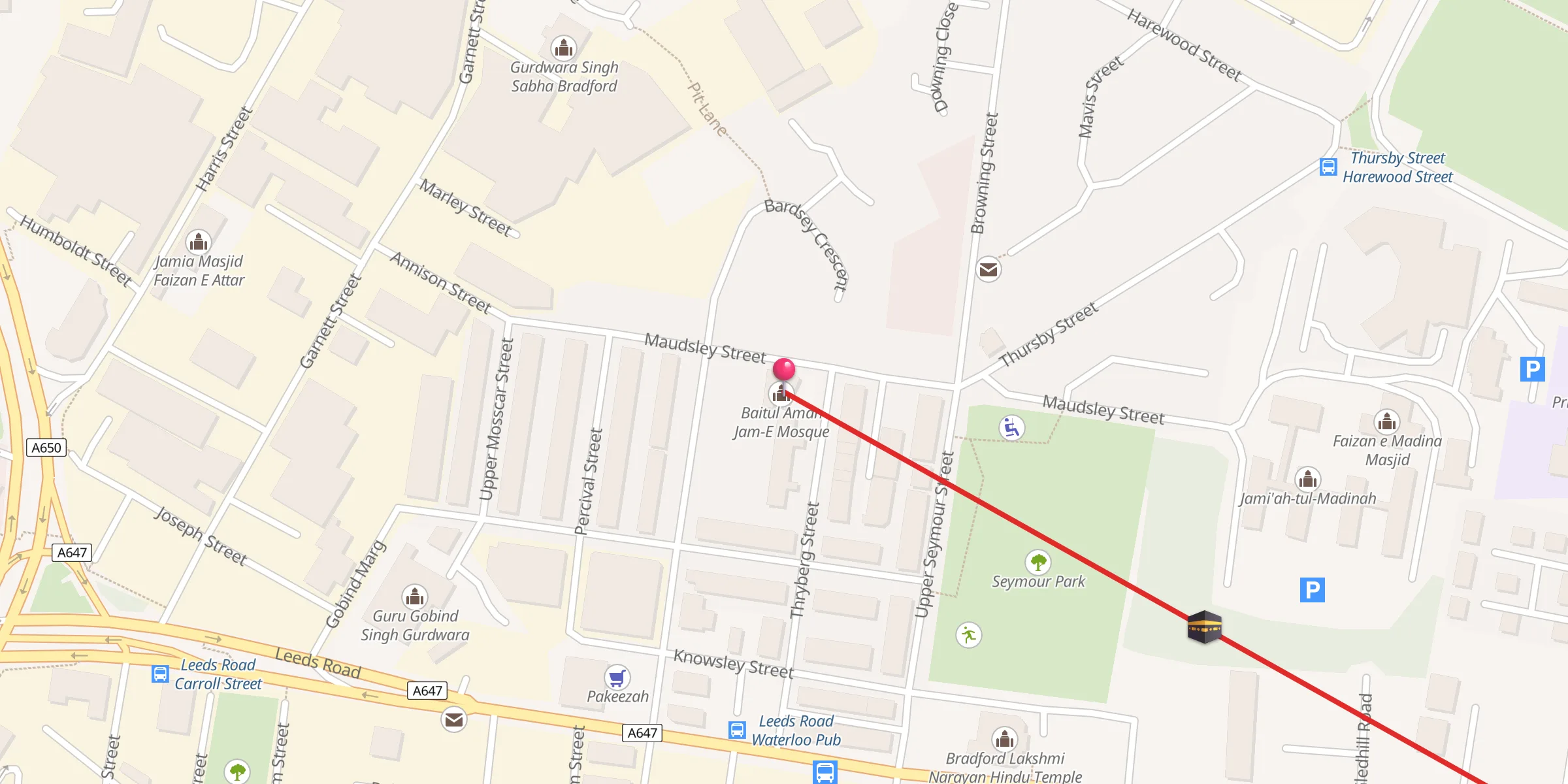 Carte de localisation : Baitul Aman Jam-E Mosque