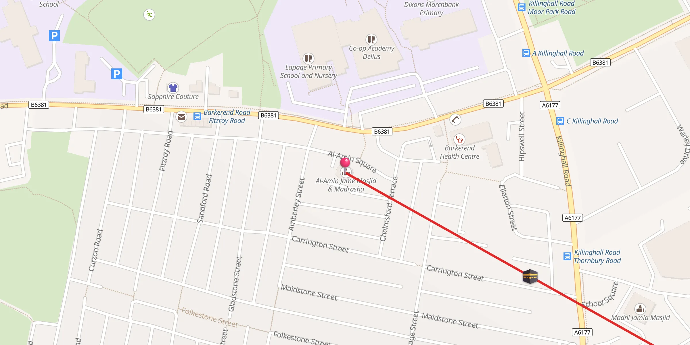 Carte de localisation : Al-Amin Jame Masjid & Madrasha