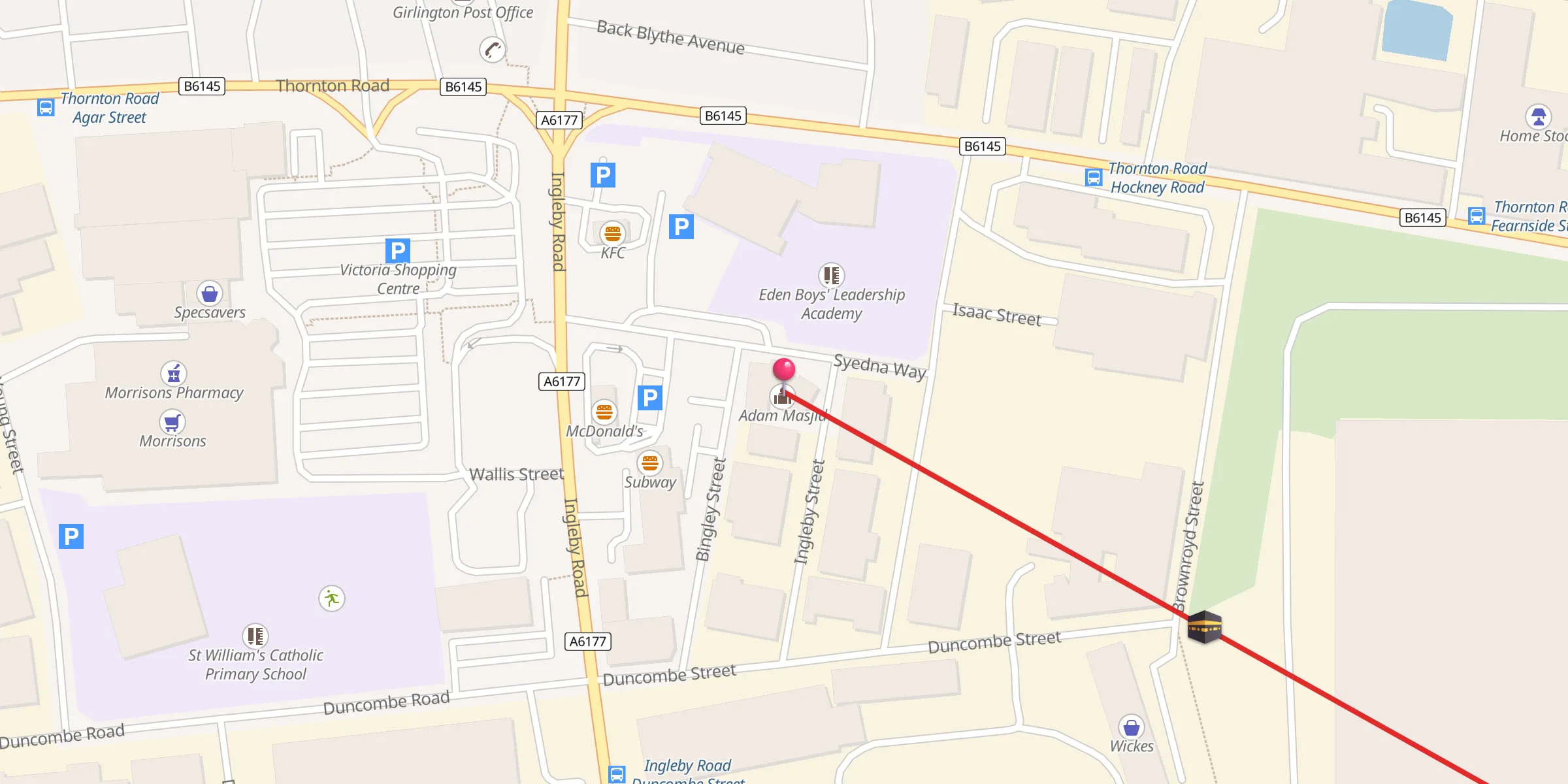 Carte de localisation : Adam Masjid