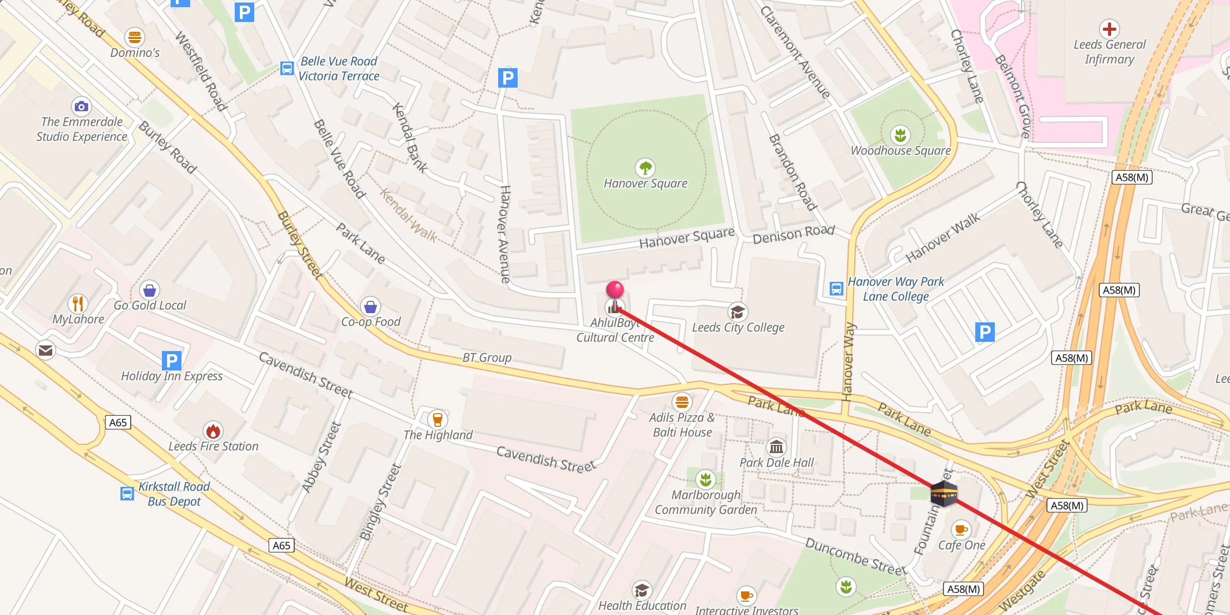 Carte de localisation : AhlulBayt Cultural Centre