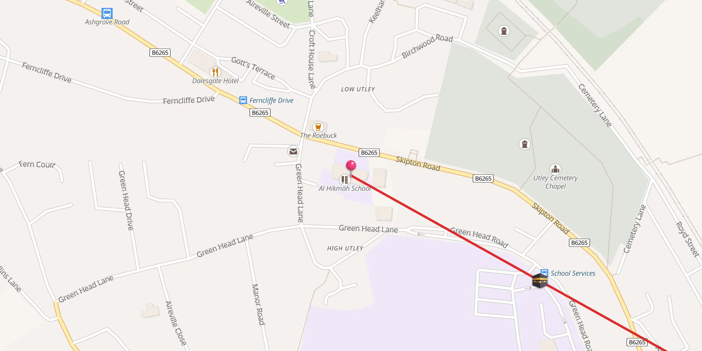 Carte de localisation : AlHikmah Project Keighley