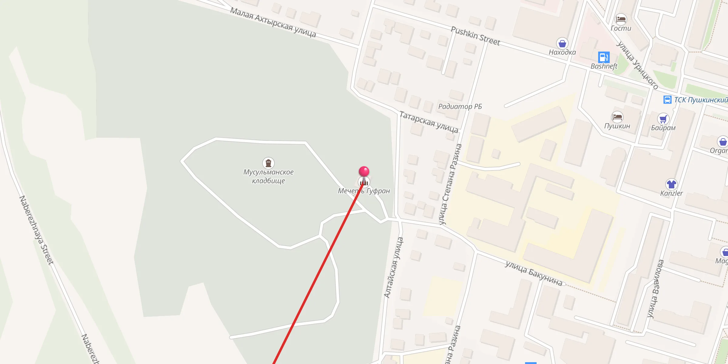 Carte de localisation : Мечеть Гуфран
