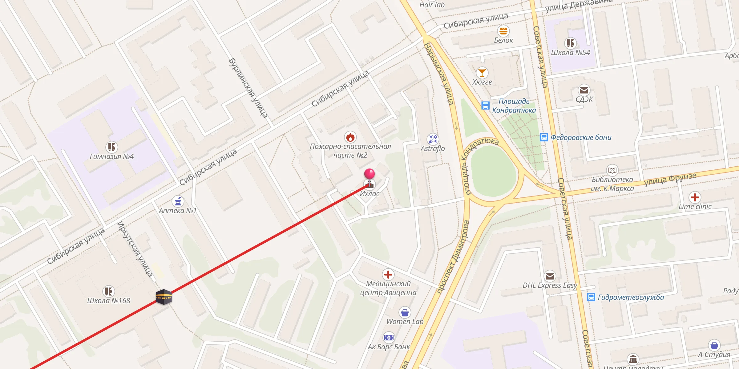 Carte de localisation : Ихлас