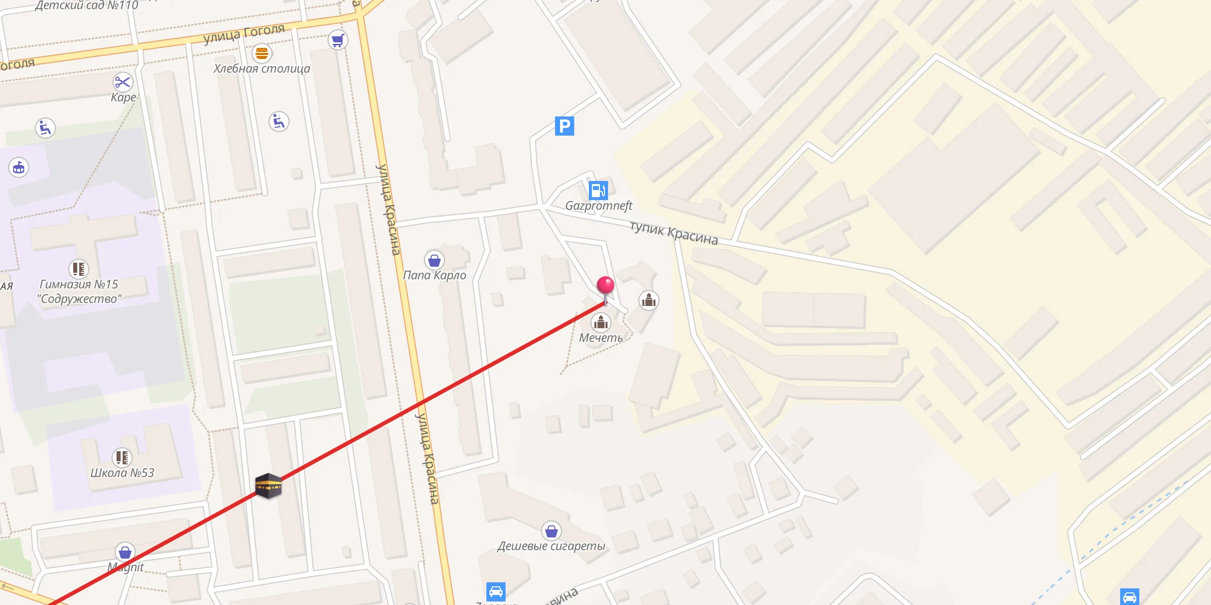 Carte de localisation : Мечеть