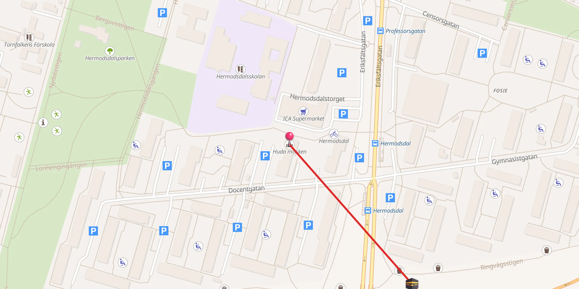 Carte de localisation : Huda mosken