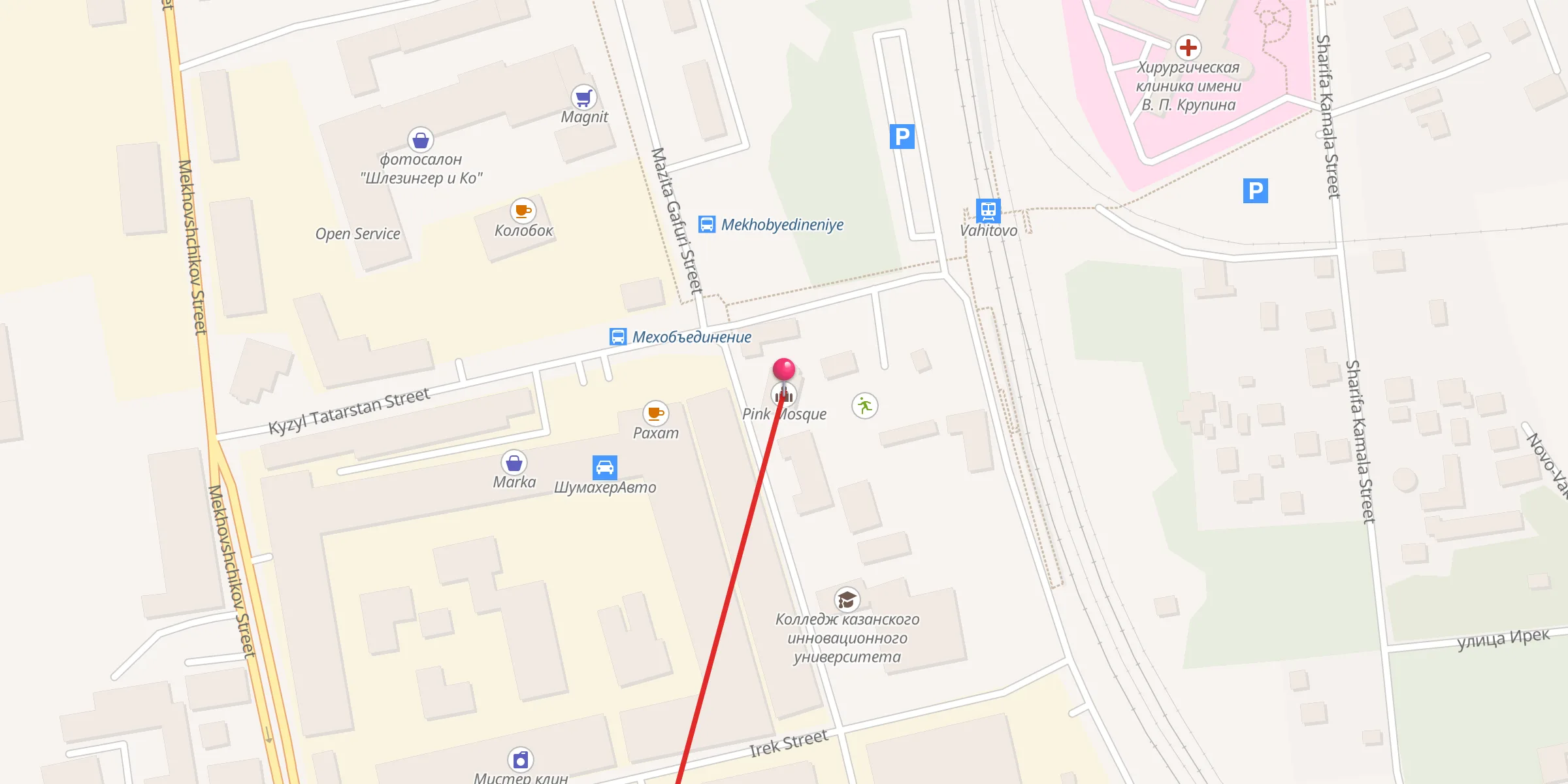 Carte de localisation : Розовая мечеть