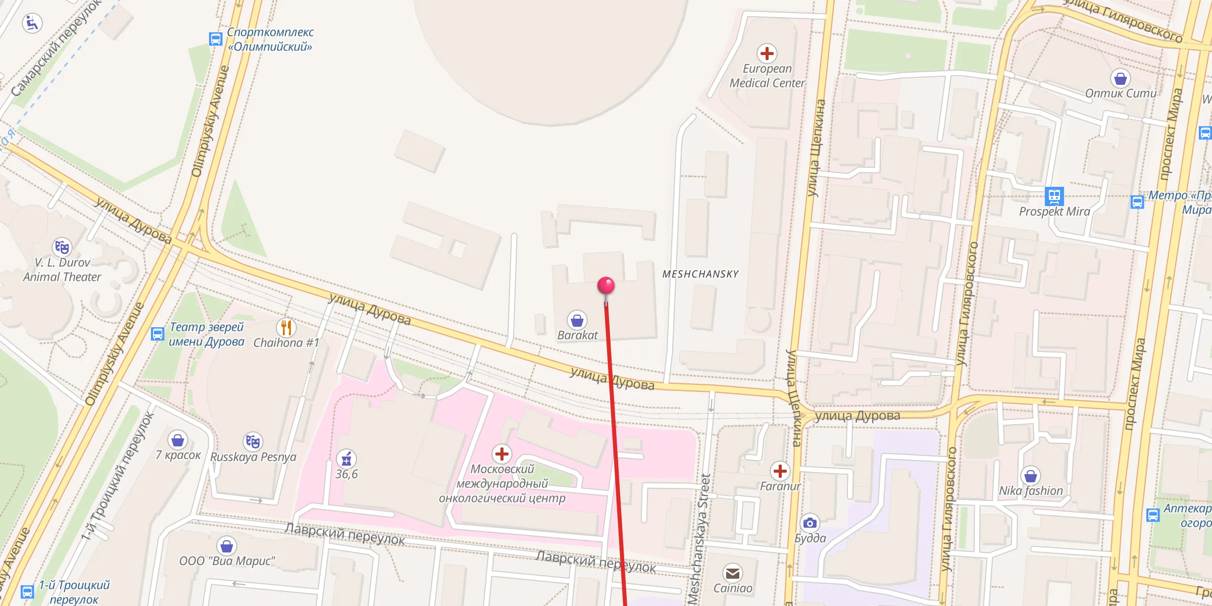 Carte de localisation : Moscow Cathedral Mosque