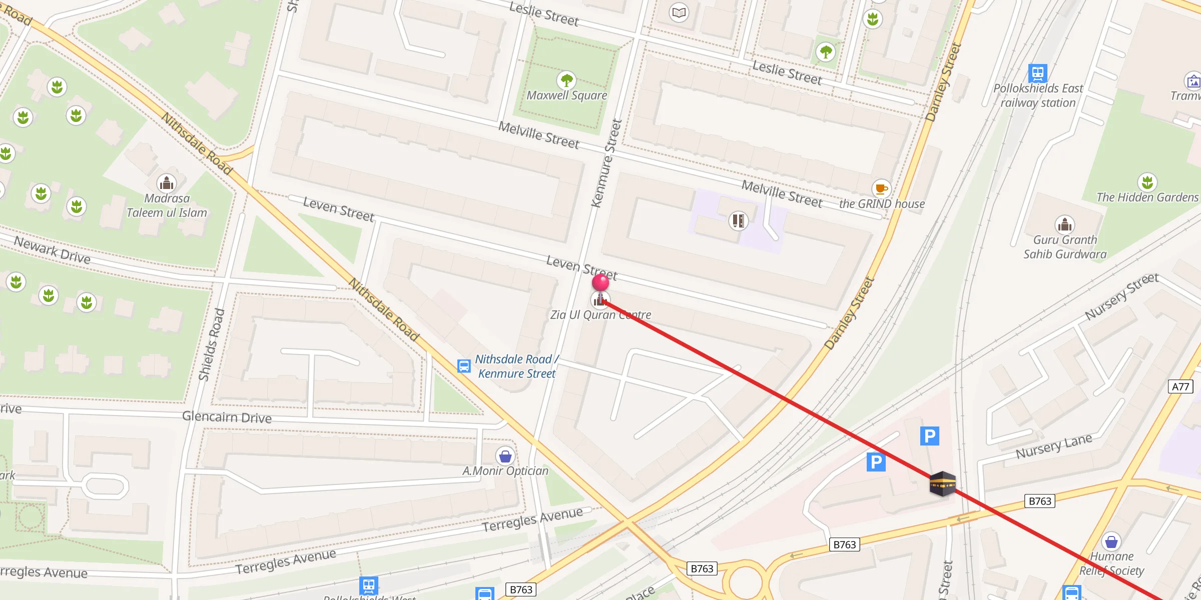 Carte de localisation : Zia Ul Quran Centre