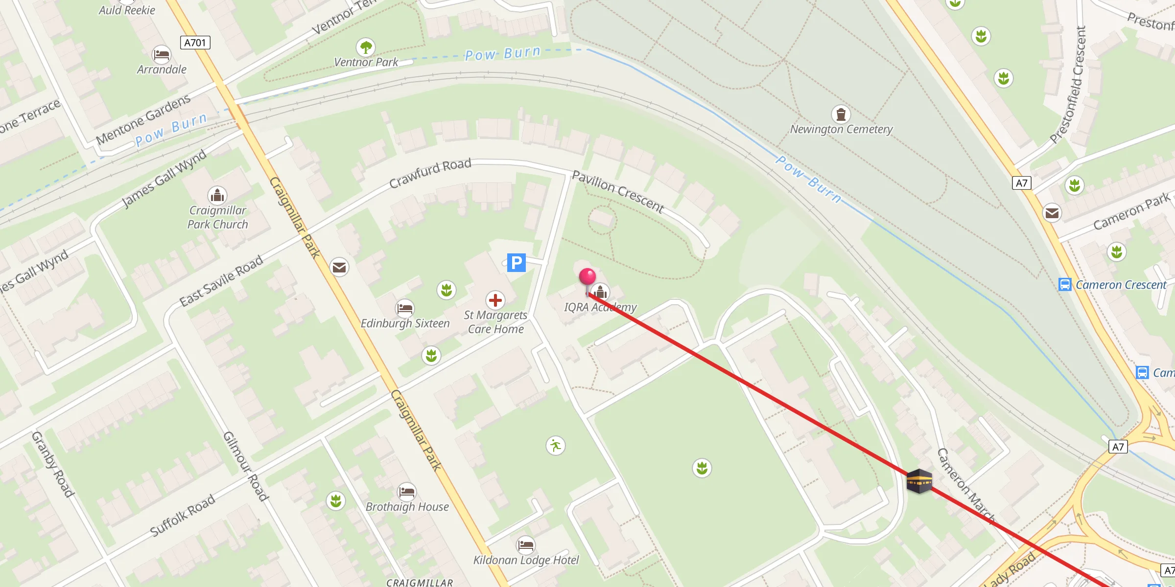 Carte de localisation : IQRA Academy