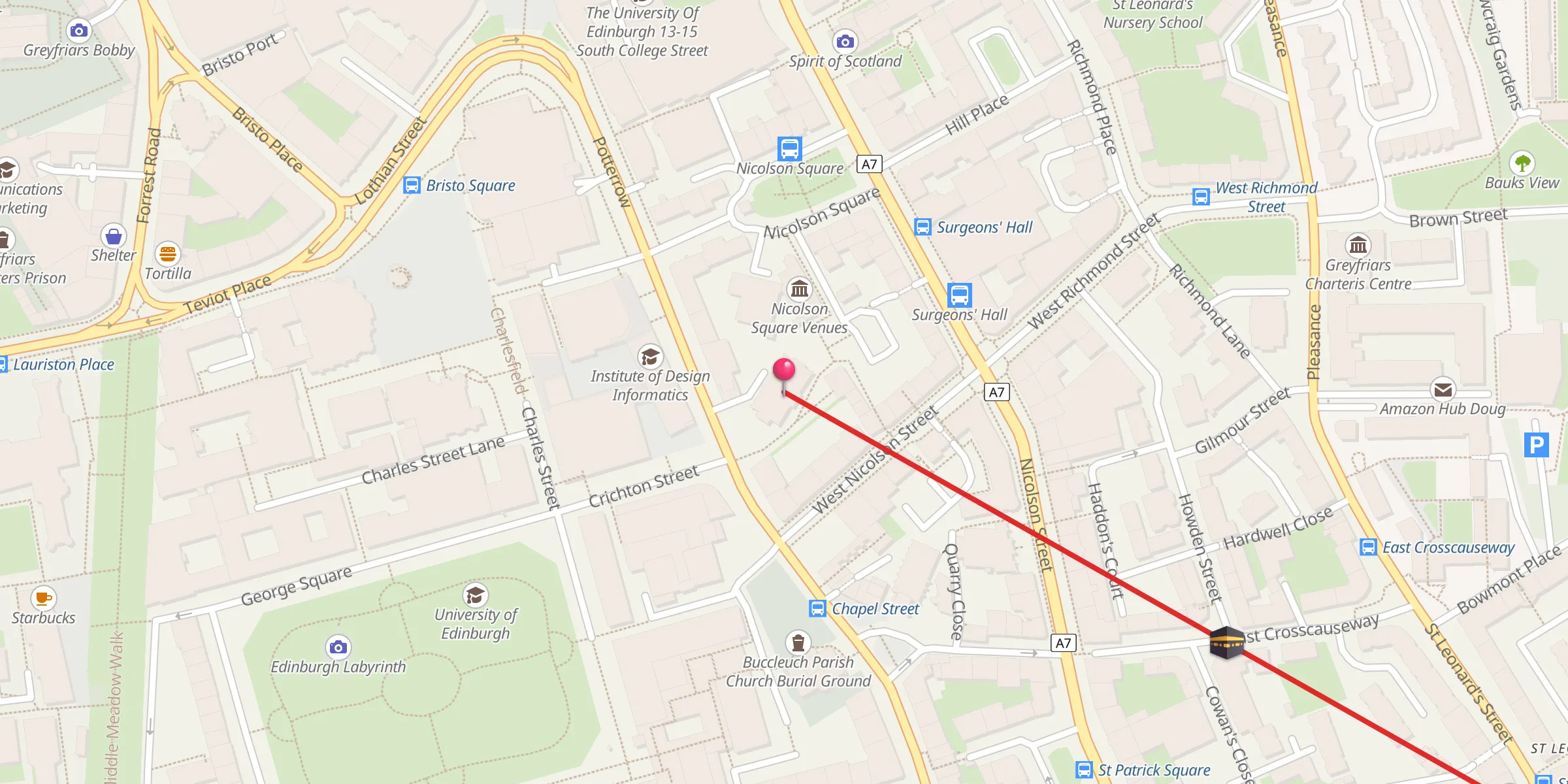 Carte de localisation : Edinburgh Central Mosque