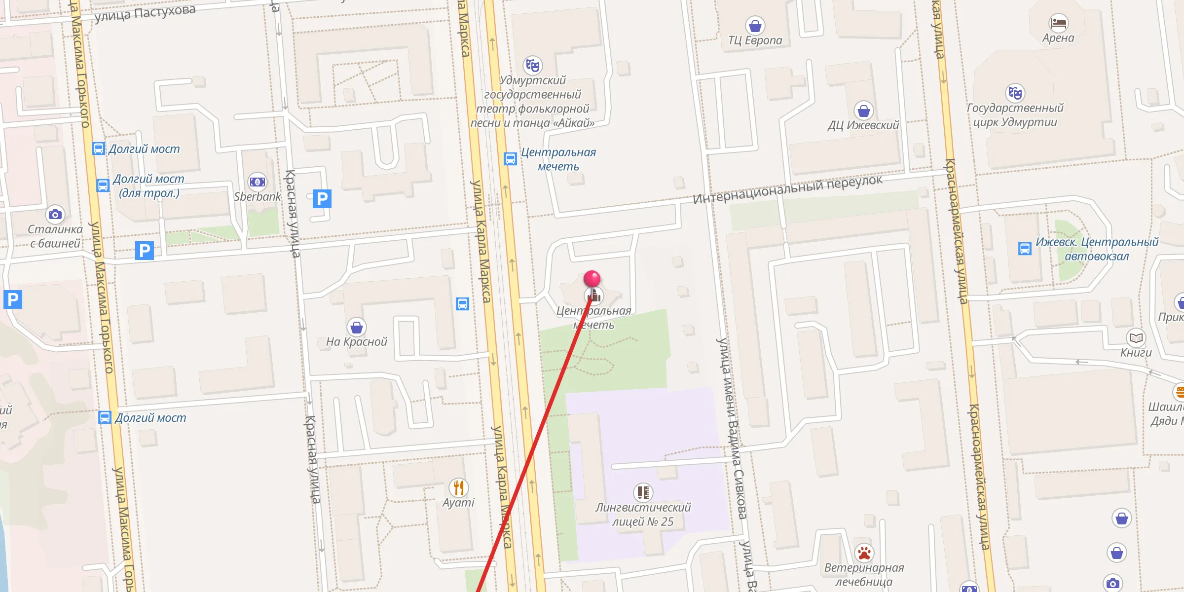 Carte de localisation : Центральная мечеть