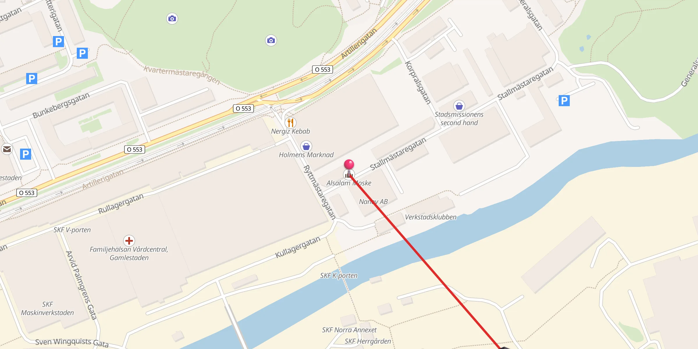 Carte de localisation : Alsalam Moske