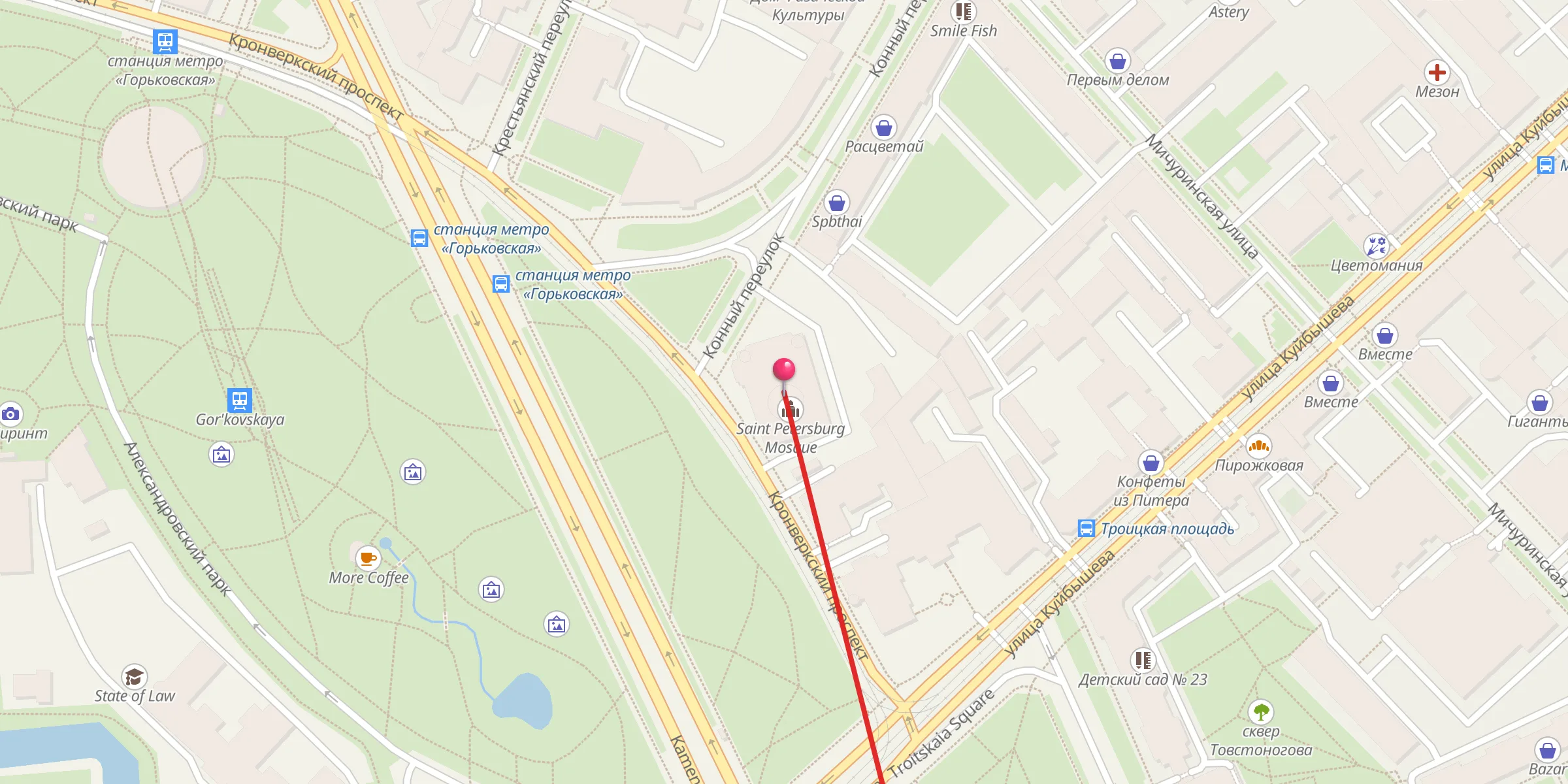 Carte de localisation : Saint Petersburg Mosque