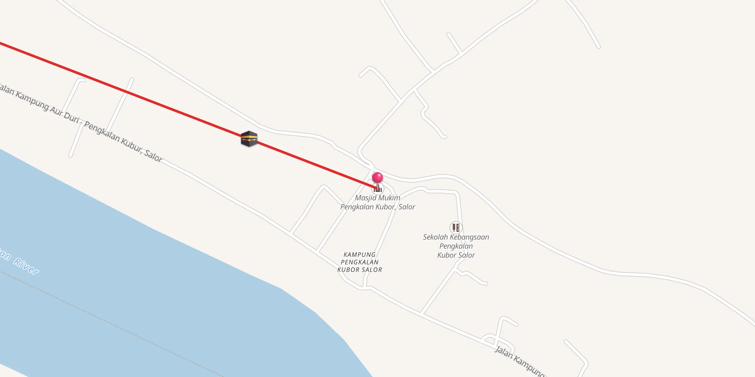 Carte de localisation : Masjid Mukim Pengkalan Kubor, Salor