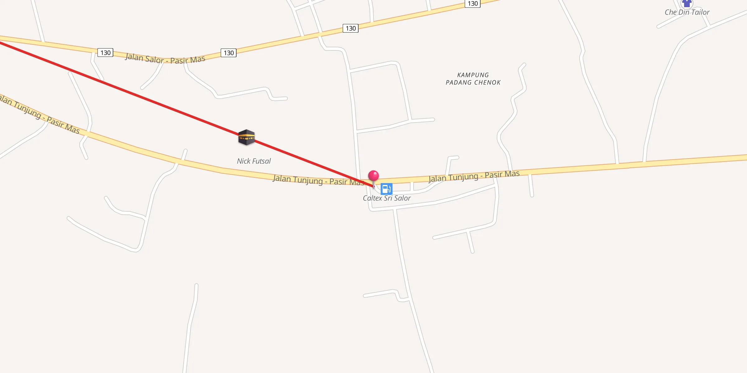 Carte de localisation : Surau Caltex Sri Salor