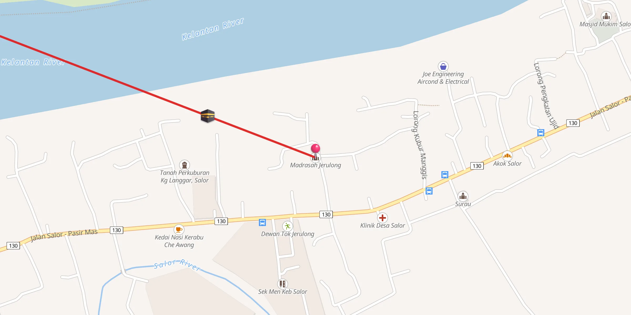 Carte de localisation : Madrasah Jerulong