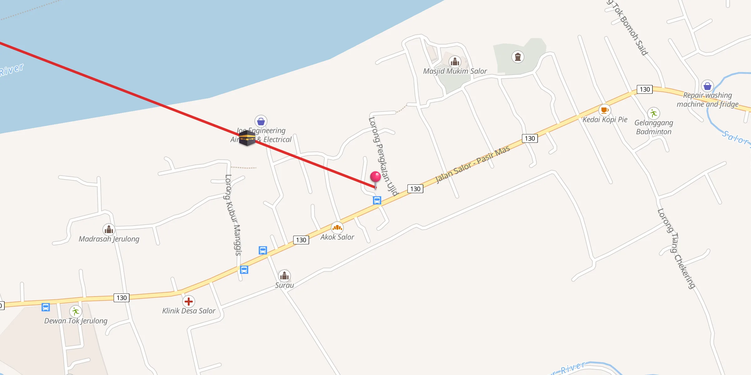 Carte de localisation : Madrasah Pohon Sagu & Tahfiz (Lelaki) Salor