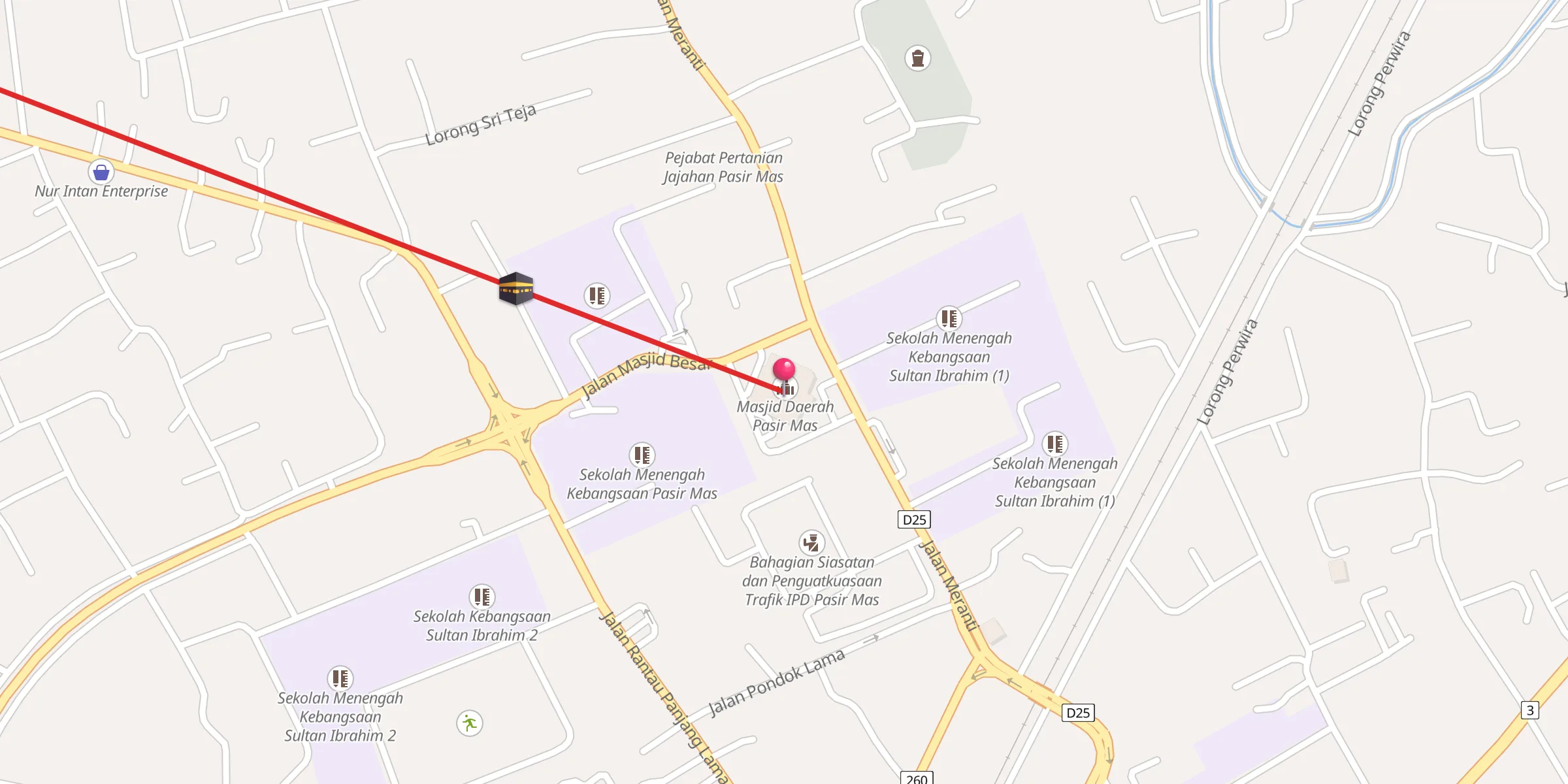 Carte de localisation : Masjid Daerah Pasir Mas