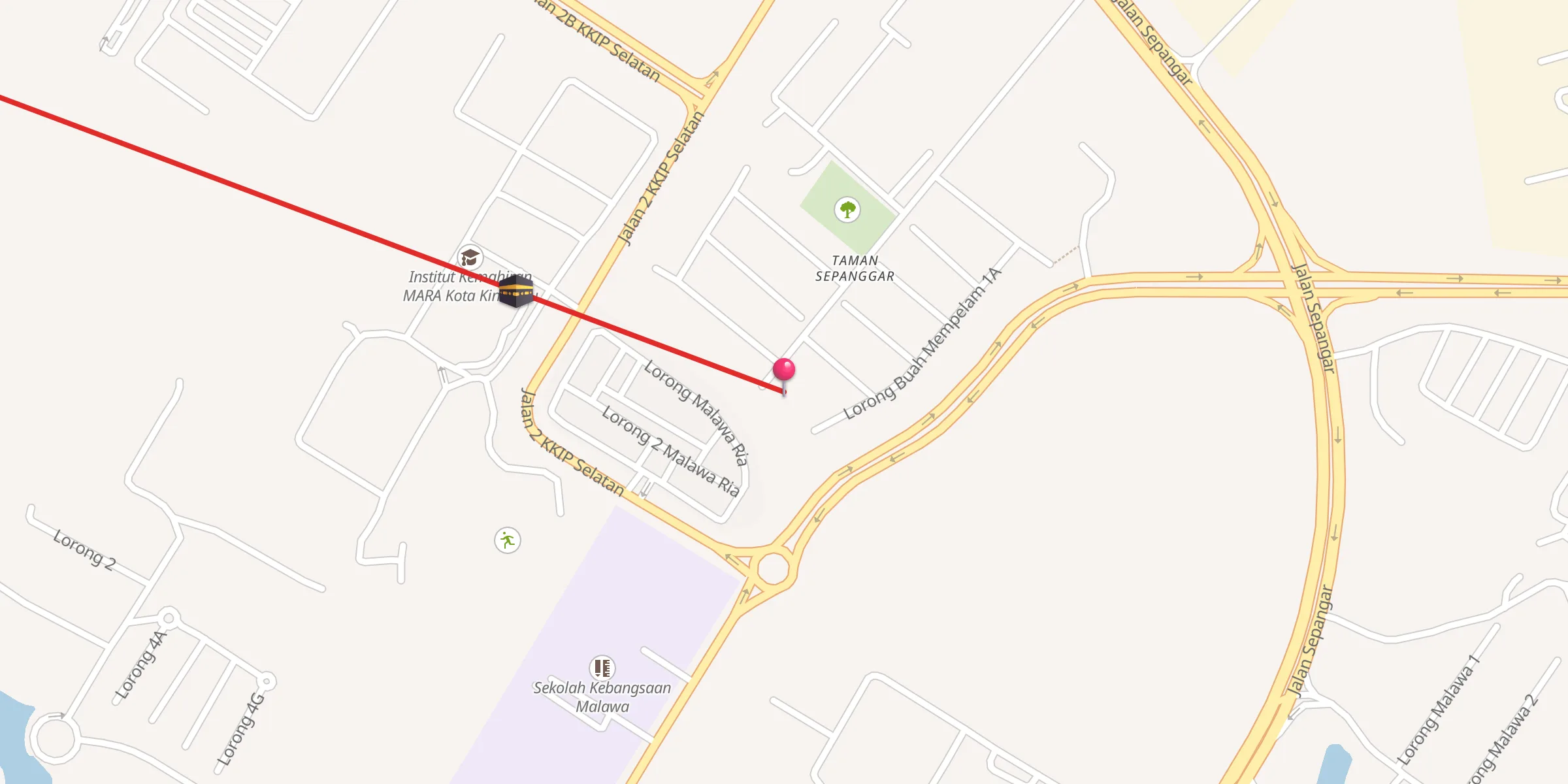 Carte de localisation : Surau Al-Jannah
