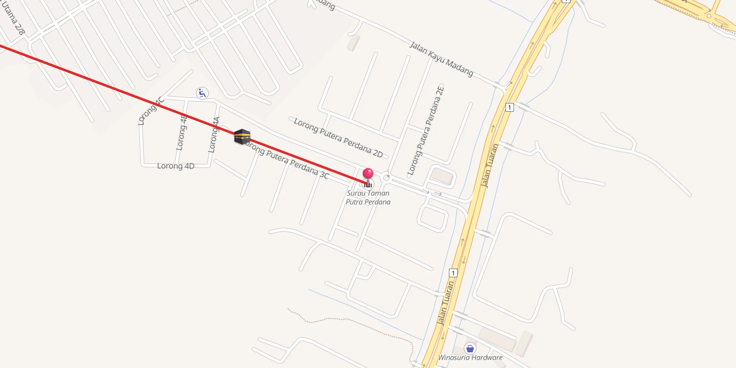 Carte de localisation : Surau Taman Putra Perdana