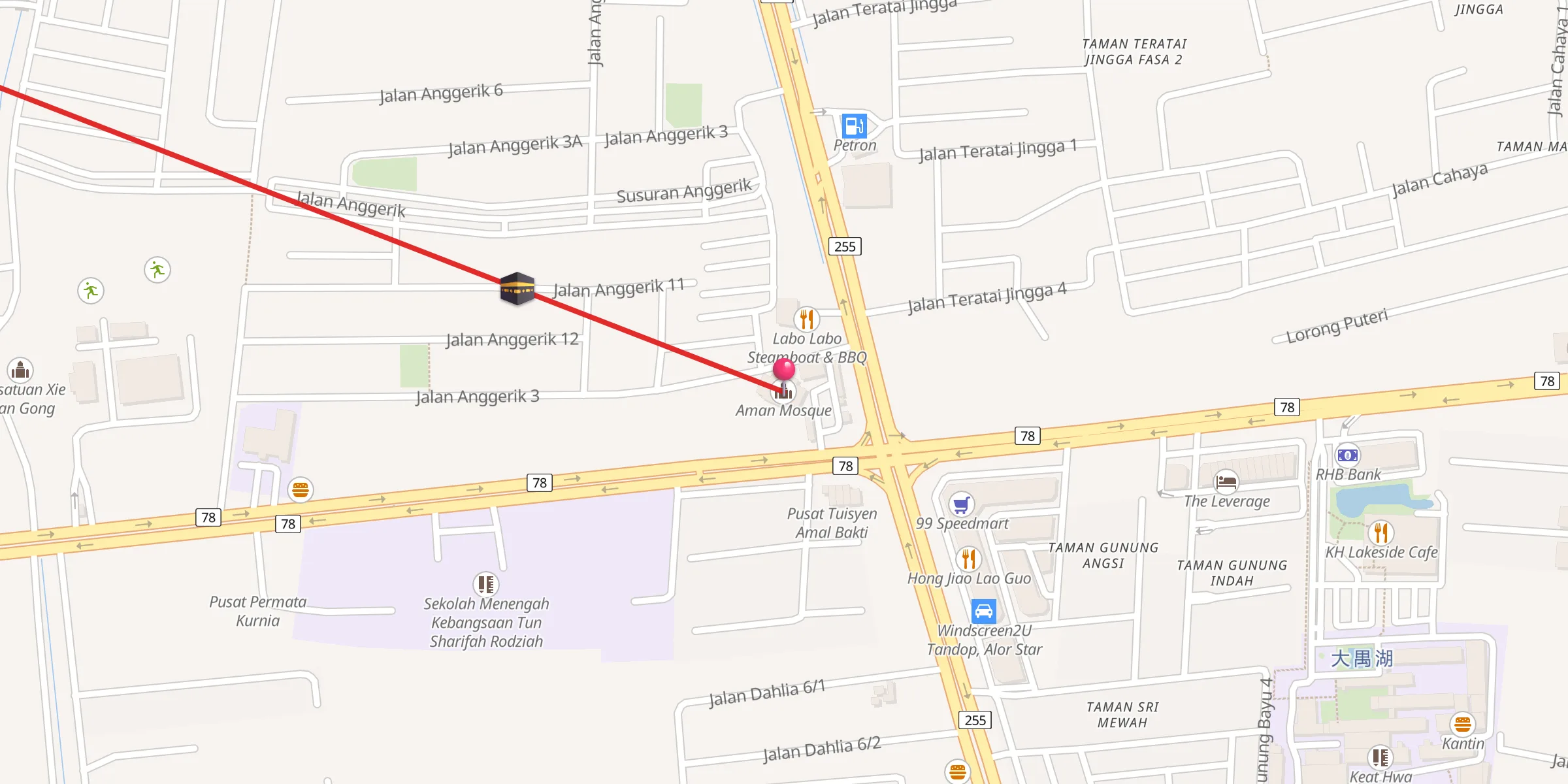 Carte de localisation : Masjid Aman