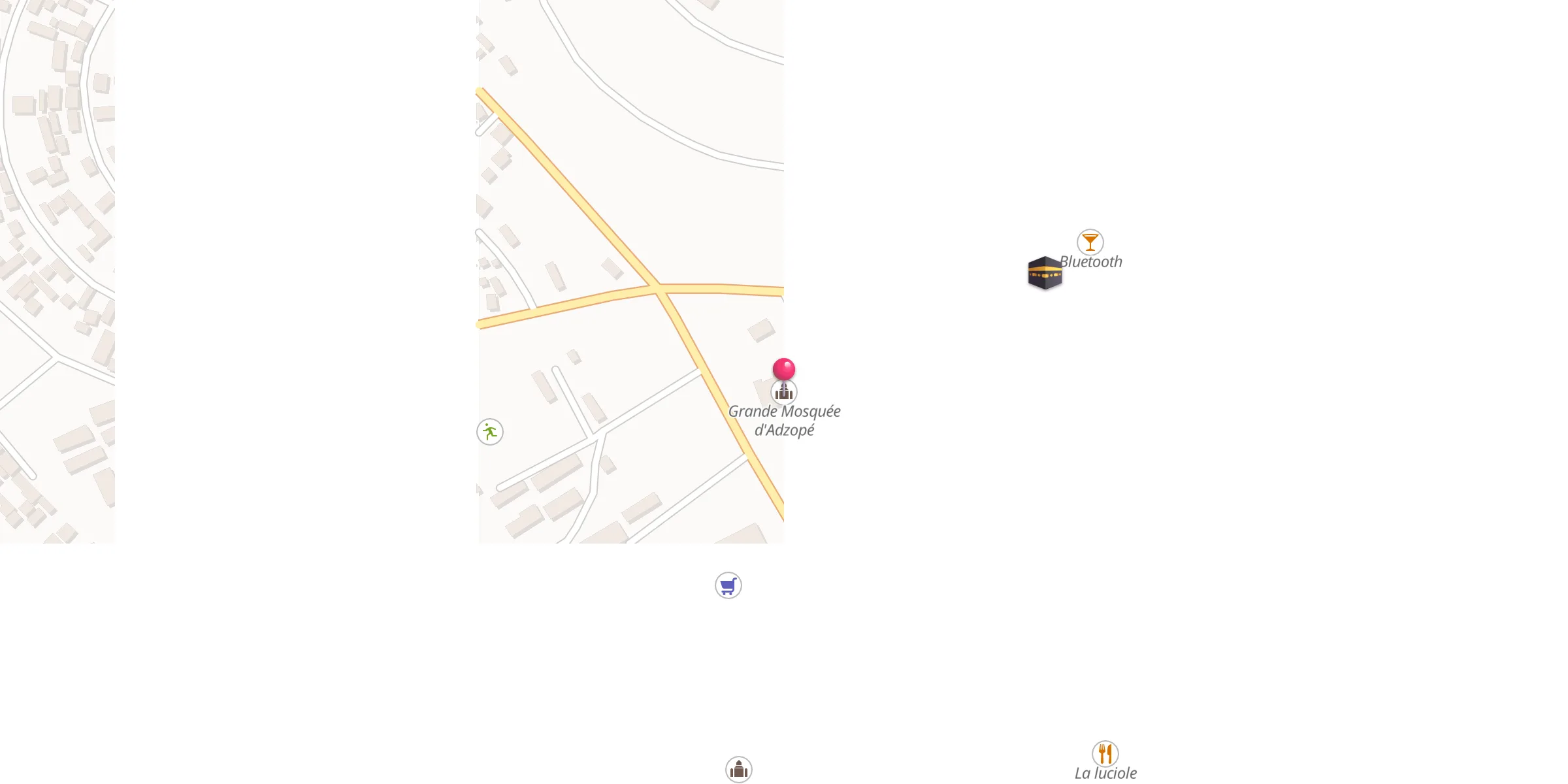 Carte de localisation : Grande Mosquée d'Adzopé