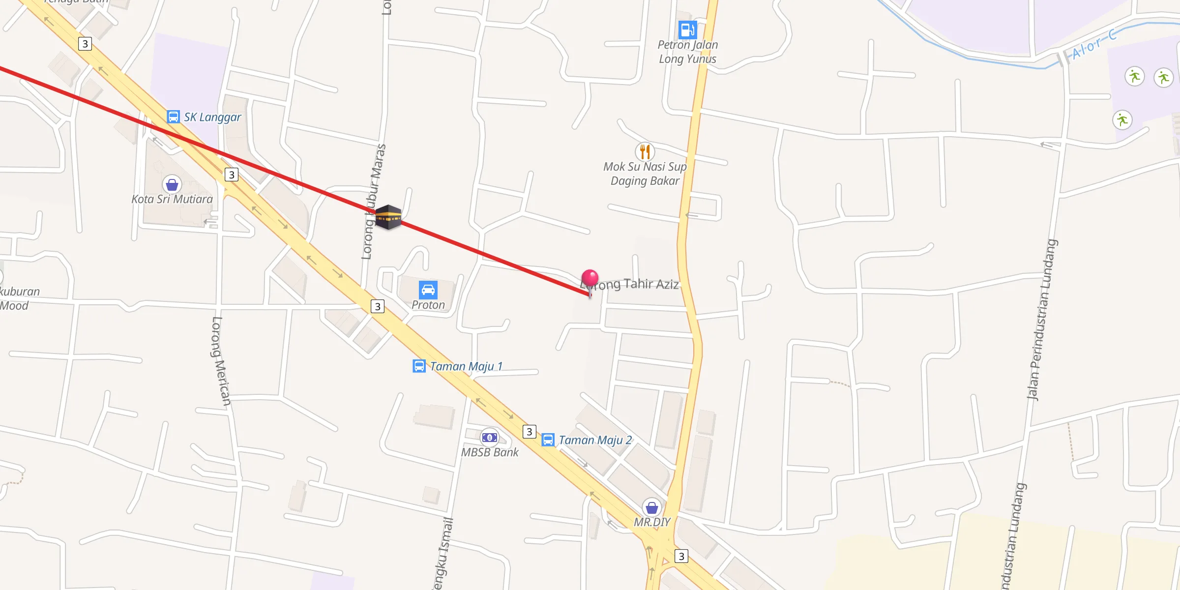 Carte de localisation : Masjid Al-Ihsan Taman Maju