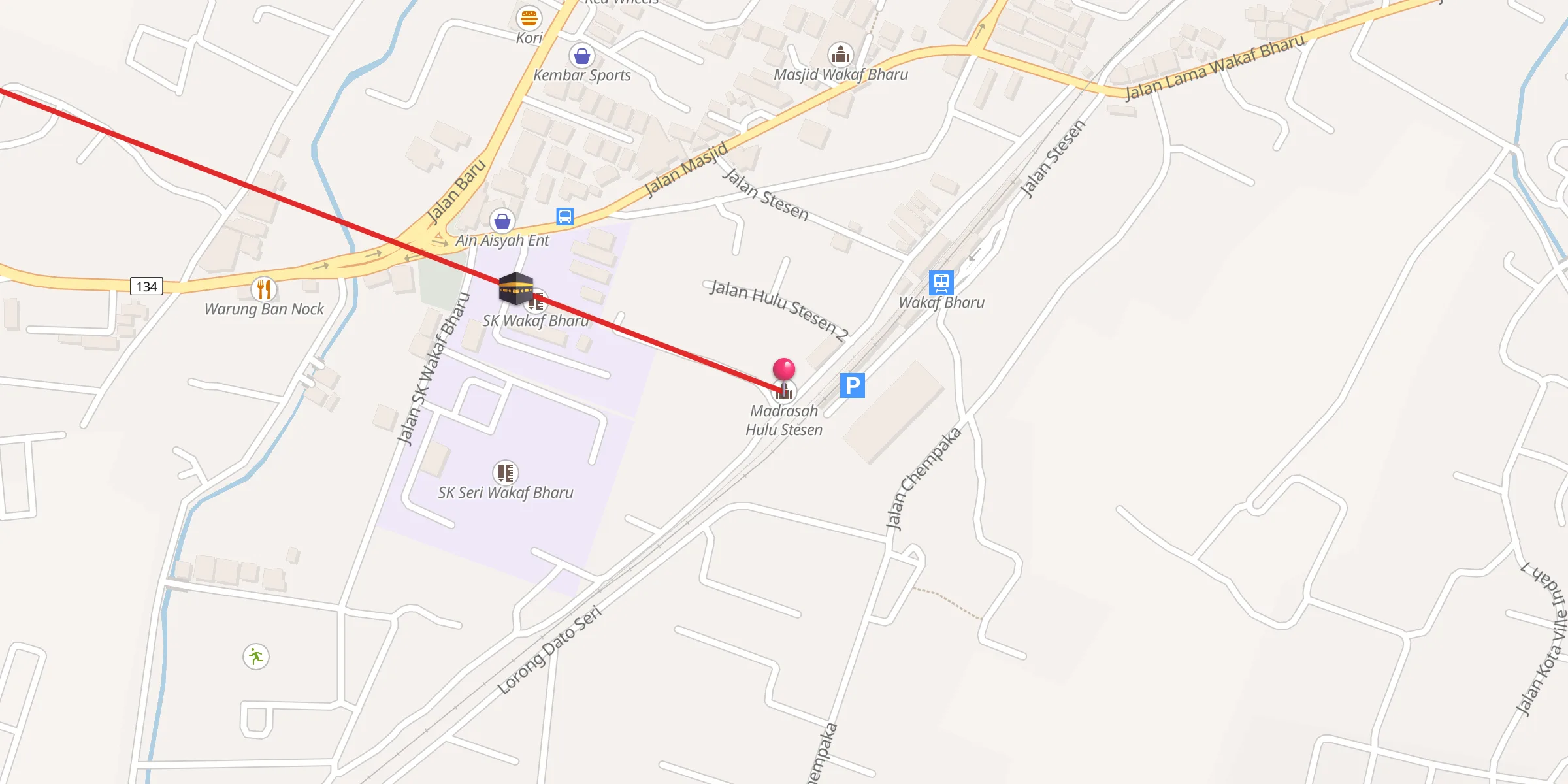 Carte de localisation : Madrasah Hulu Stesen