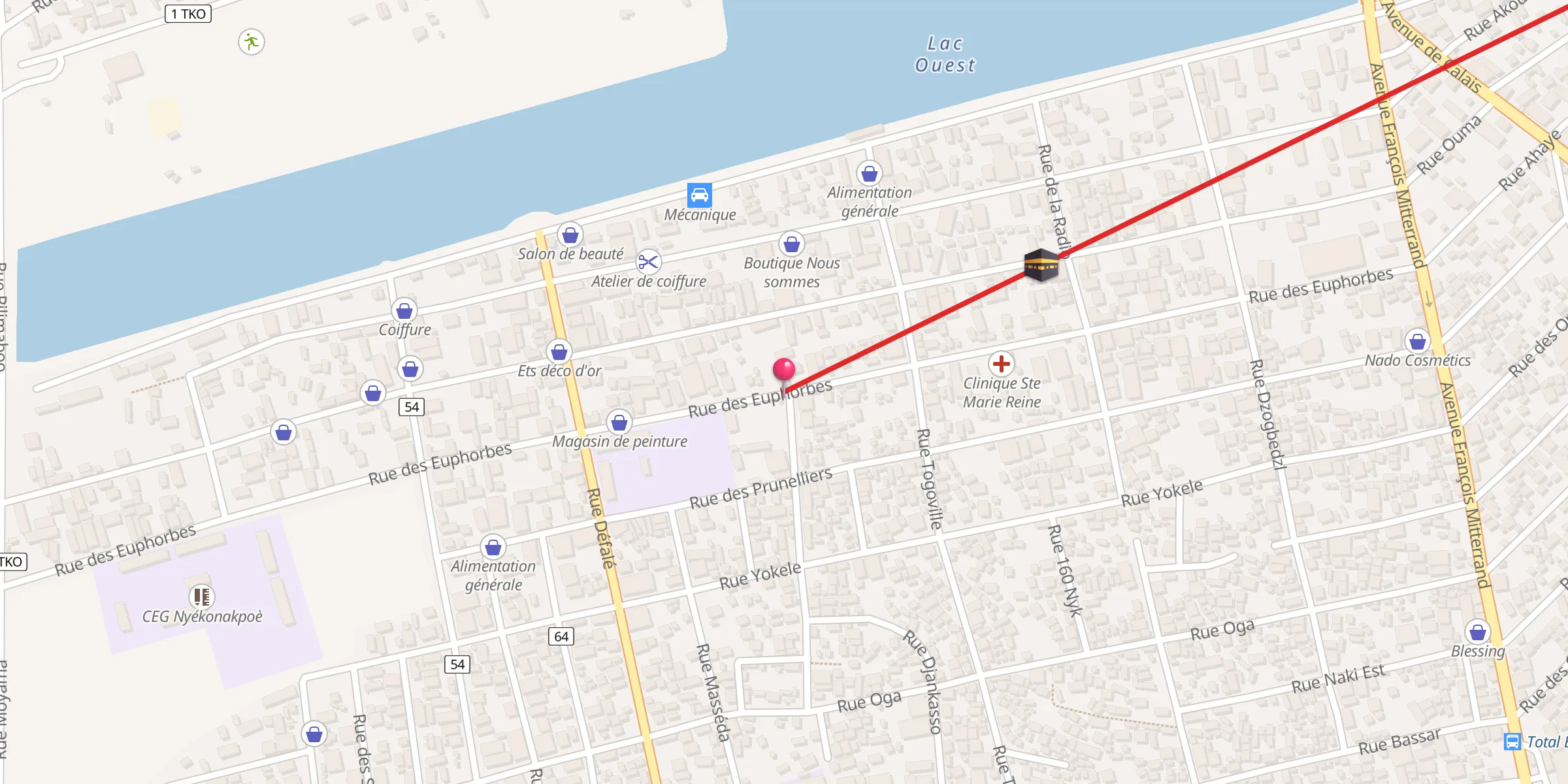 Carte de localisation : Mosquée Boka