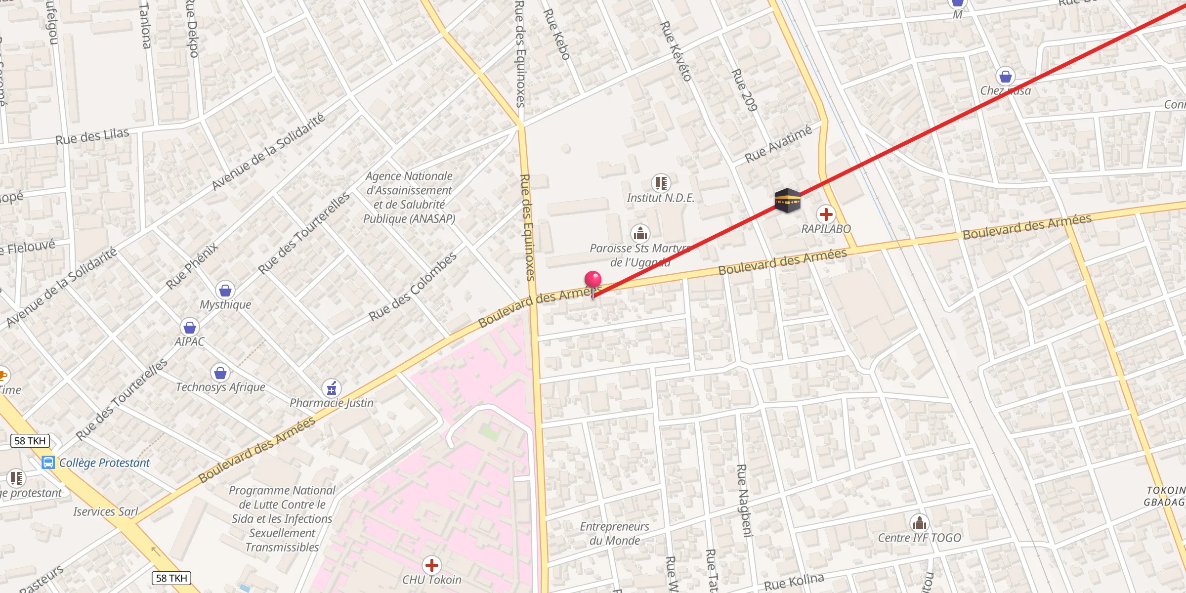 Carte de localisation : EL ADJ Roufai
