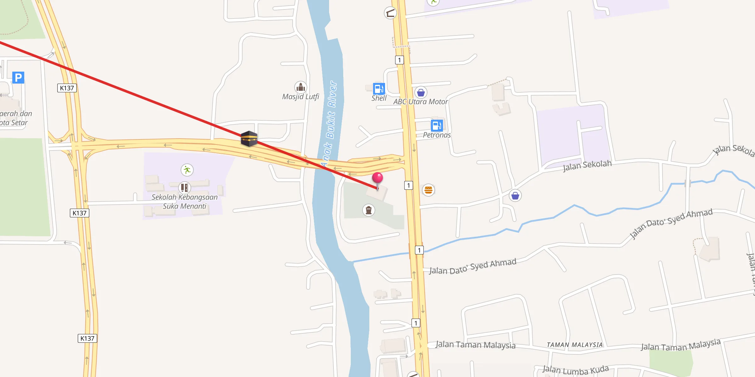 Carte de localisation : Masjid Alor Merah