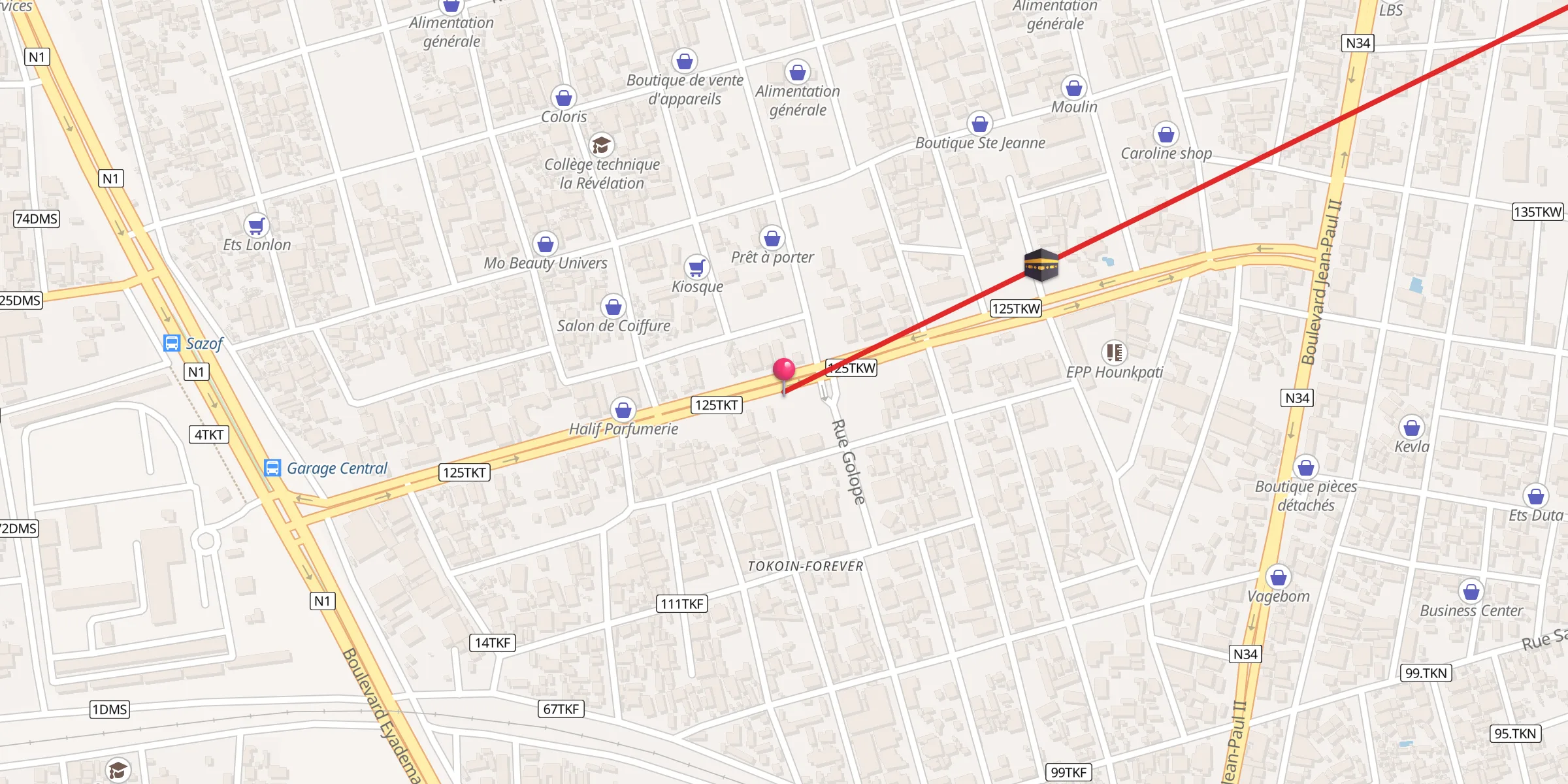 Carte de localisation : Mosquée EL HADJ AHMAD