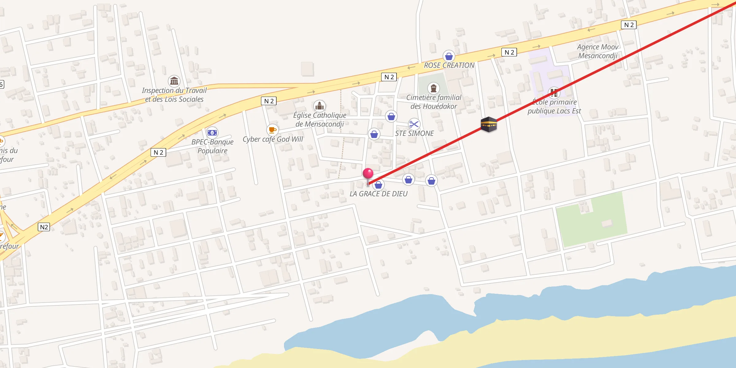 Carte de localisation : MOSQUE NOBLE PROPHETE ANEHO