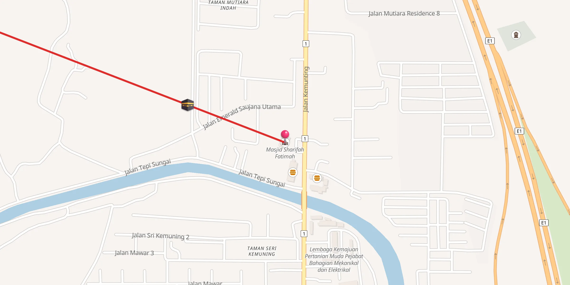 Carte de localisation : Masjid Sharifah Fatimah