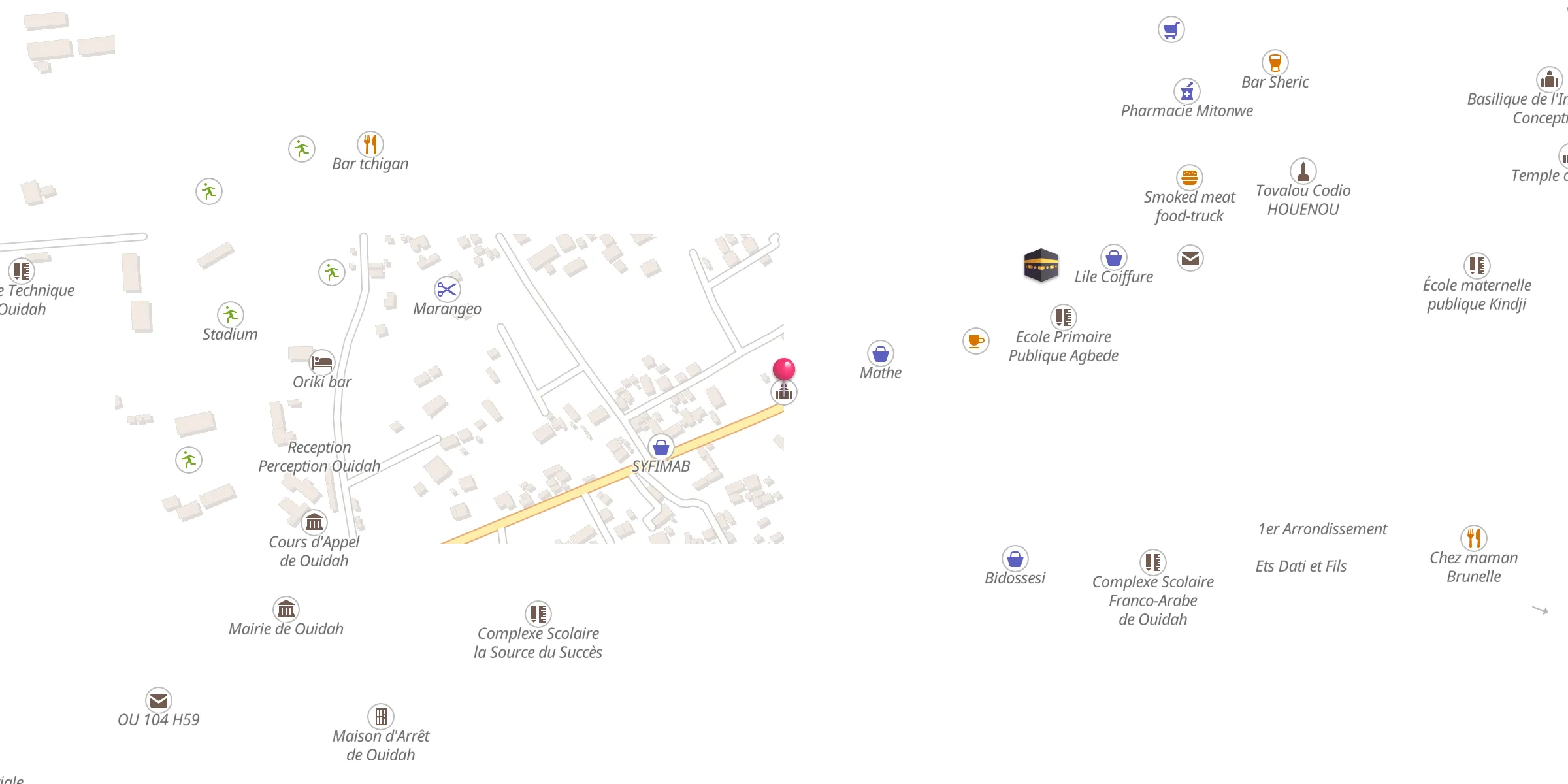 Carte de localisation : Mosquée